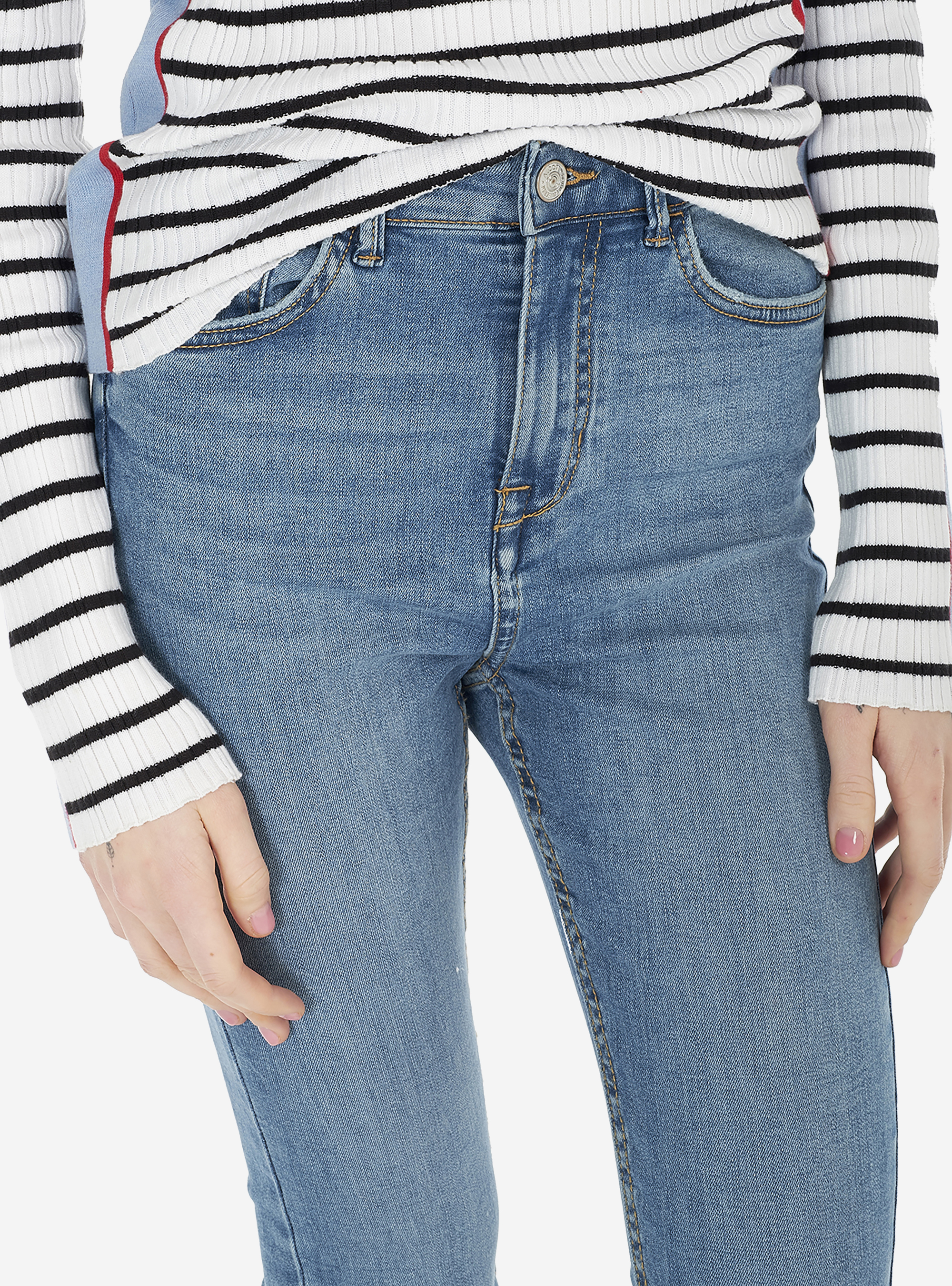 Denim skinny fit high rise, C196 AZZURRE