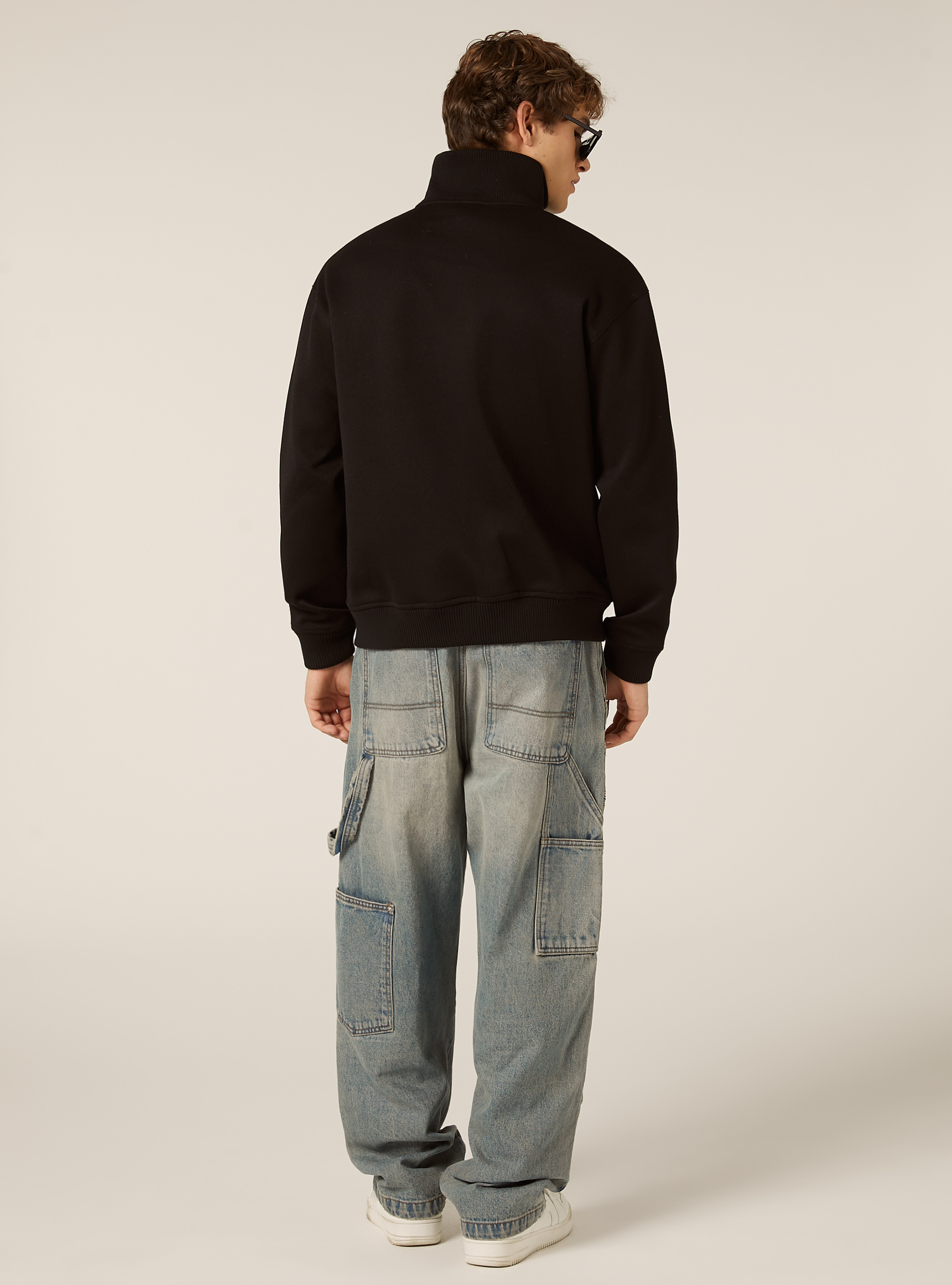 Half-zip jacket, BK1 BLACK