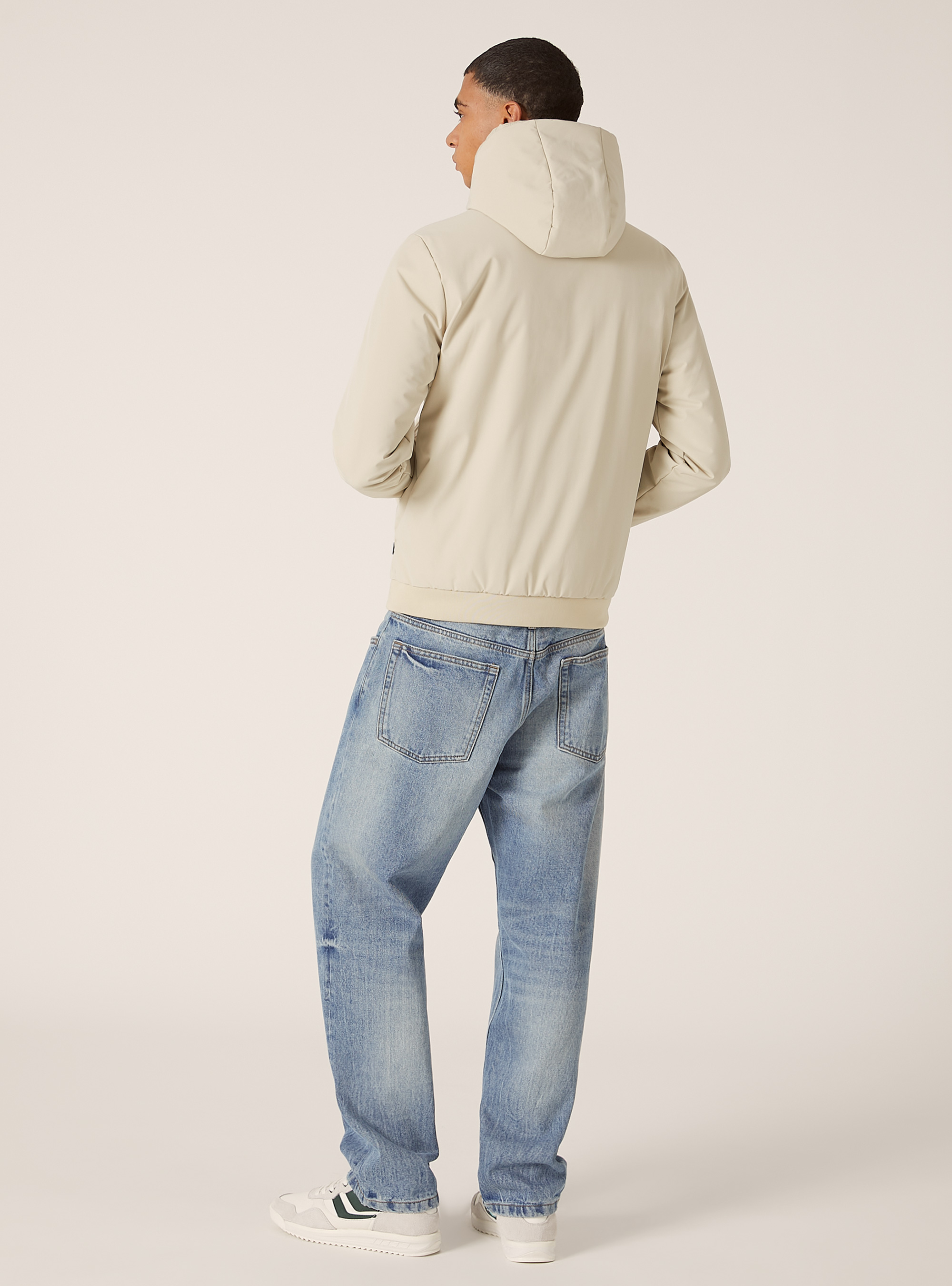 Giubbotto imbottito con cappuccio, CR3 CREAM LIGHT