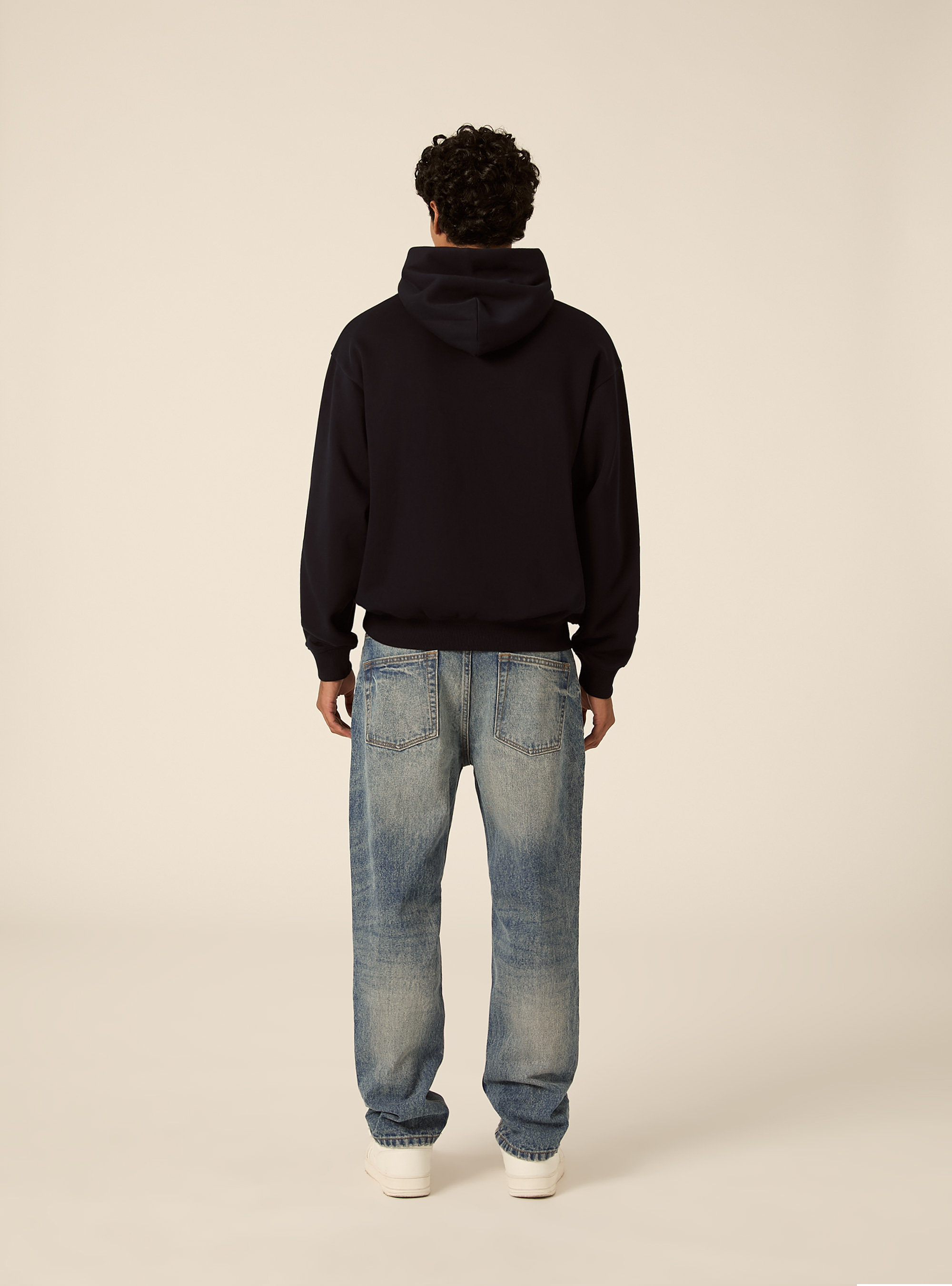 Felpa con cappuccio boxy fit, NA1 NAVY DARK