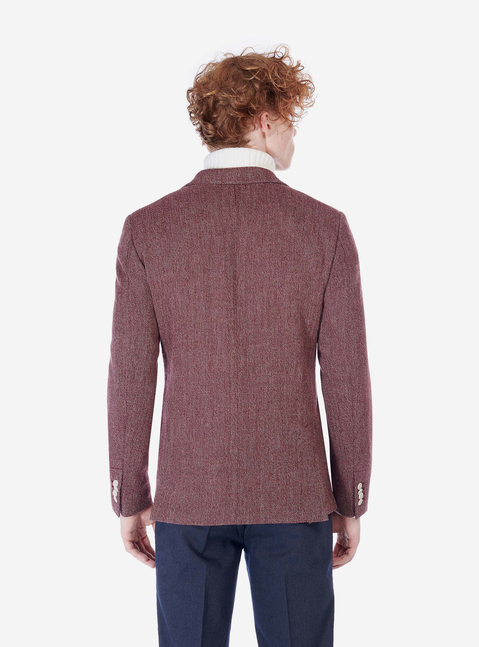 WOOL JACKET, BORDEAUX