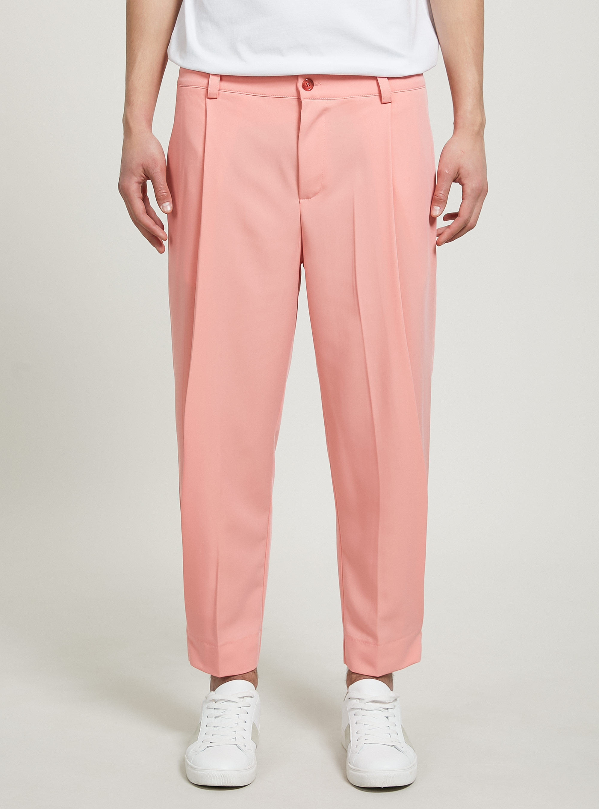 Pantaloni con doppia pence trasversale, OR3 ORANGE LIGHT