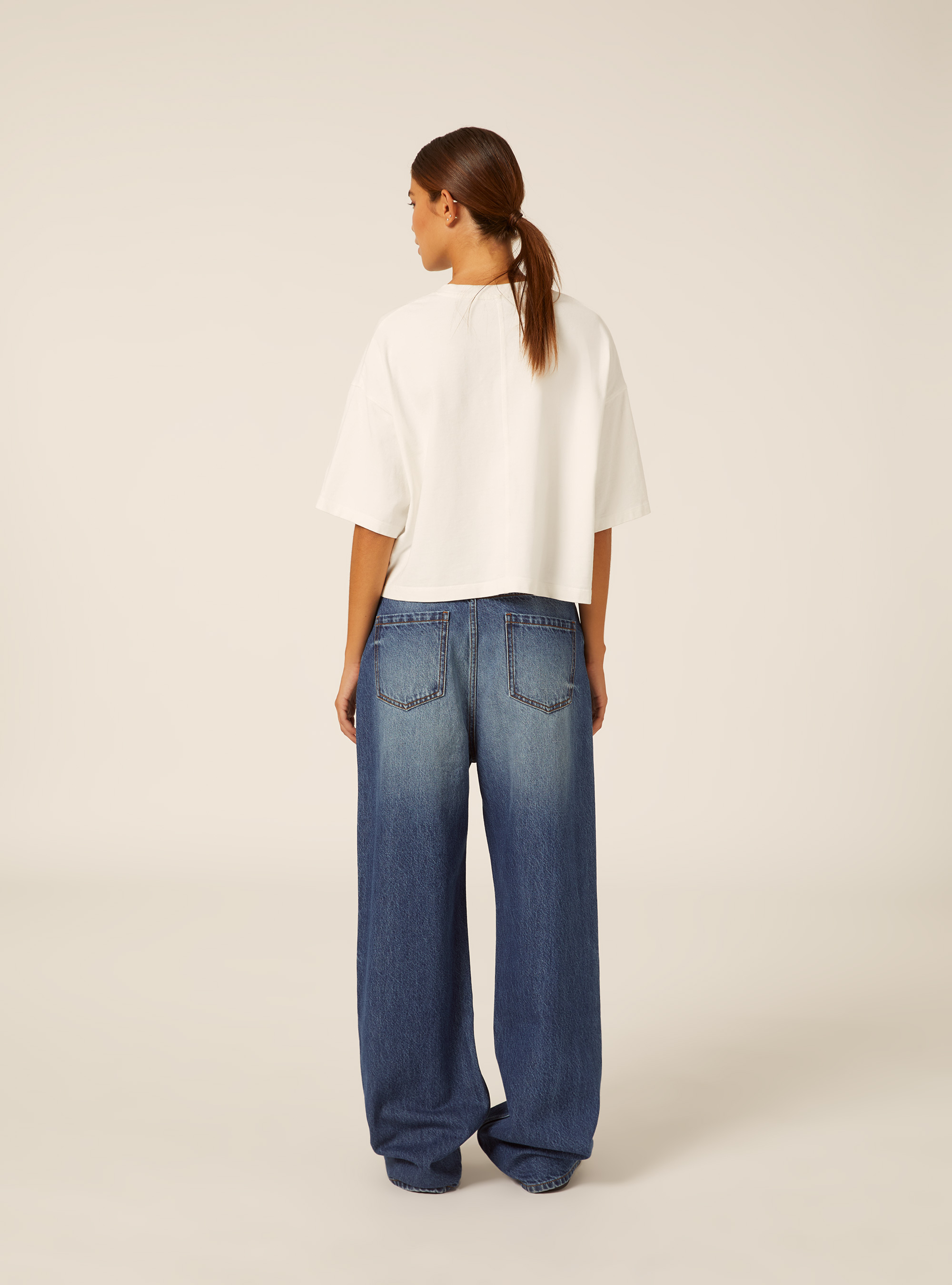 Wide leg jeans, D003 MEDIUM BLUE