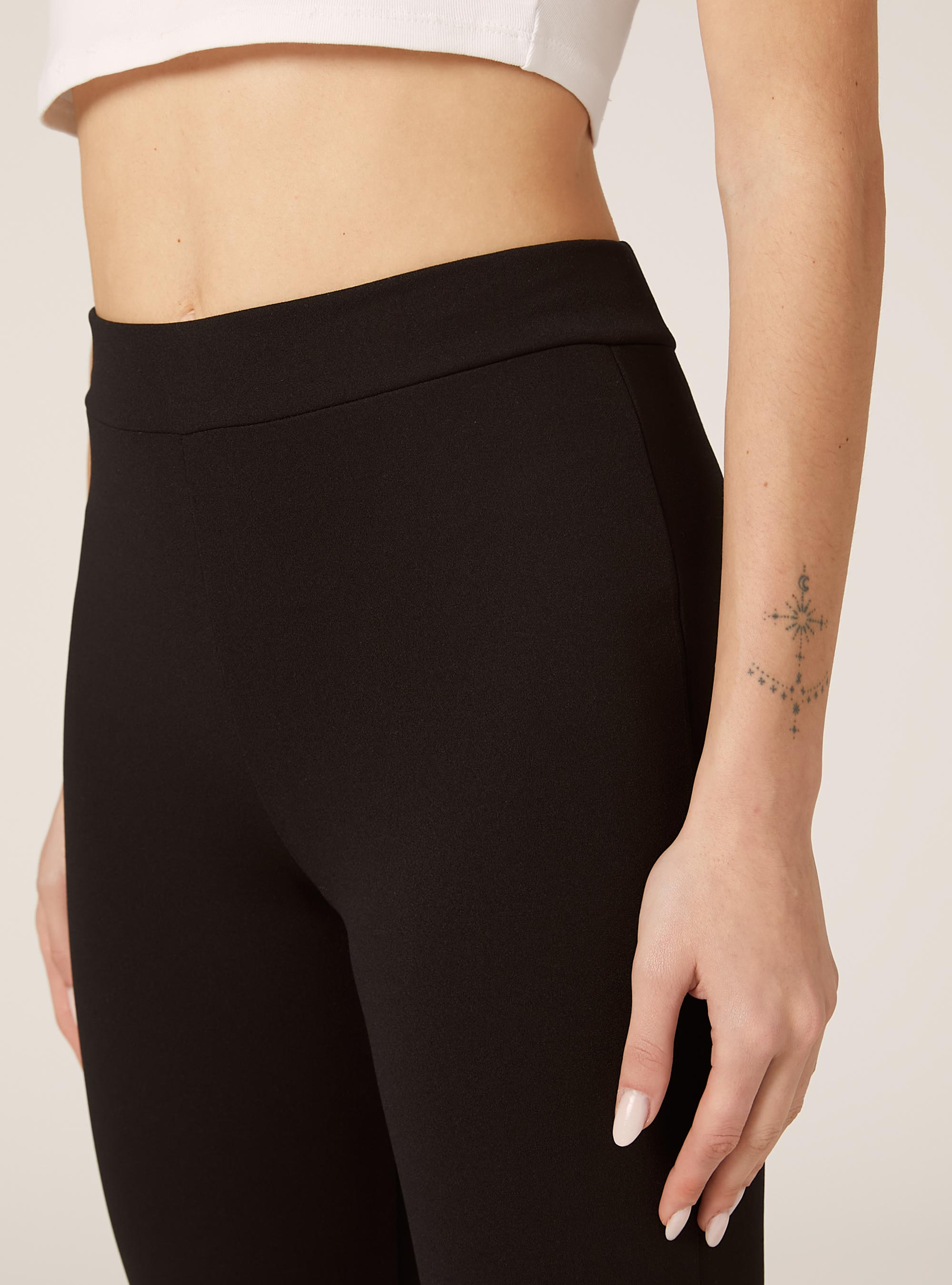 Pantalon legging &eacute;vas&eacute;, BK1 BLACK