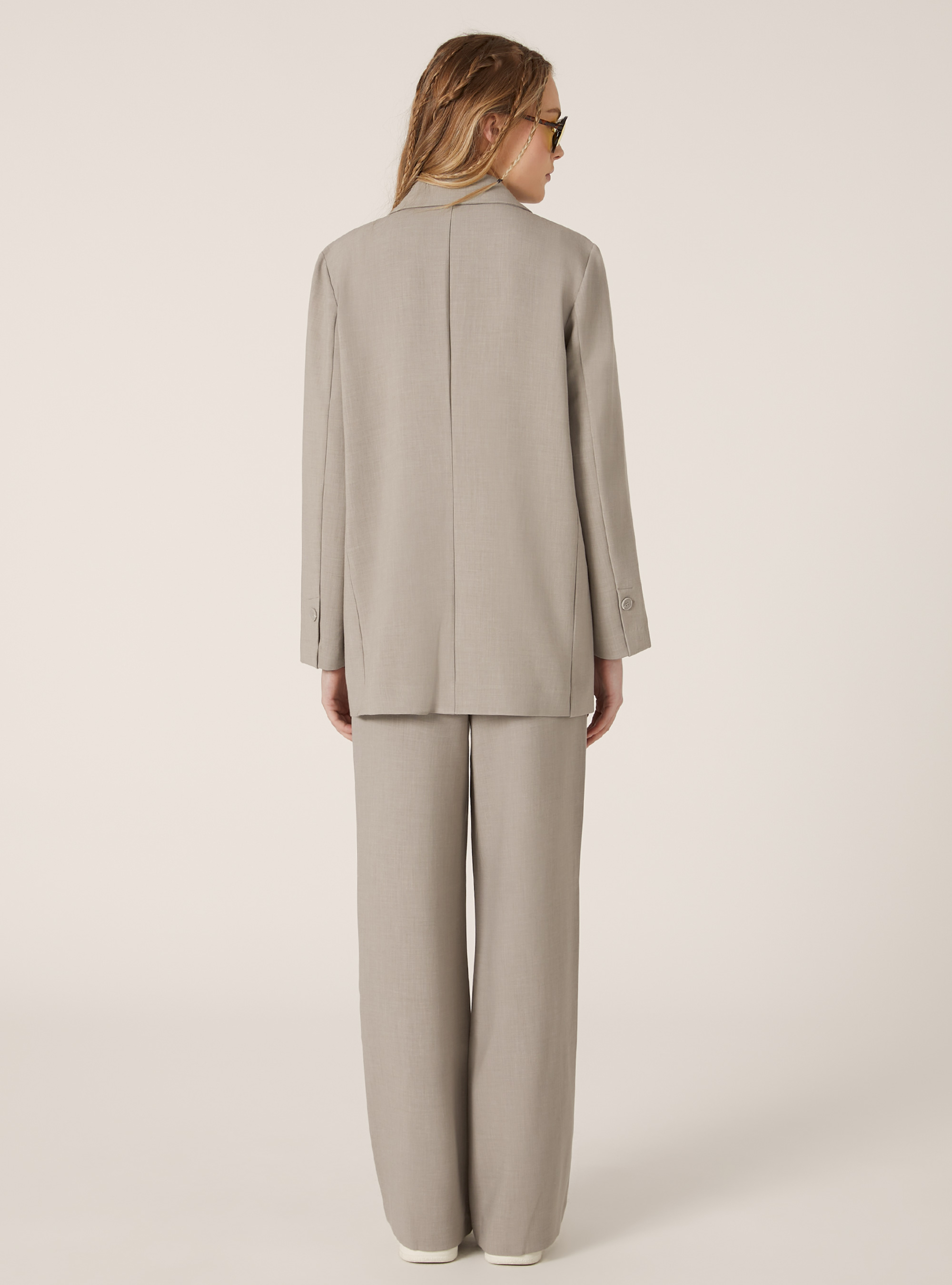 Single breasted regular fit blazer, SA1 SAND DARK