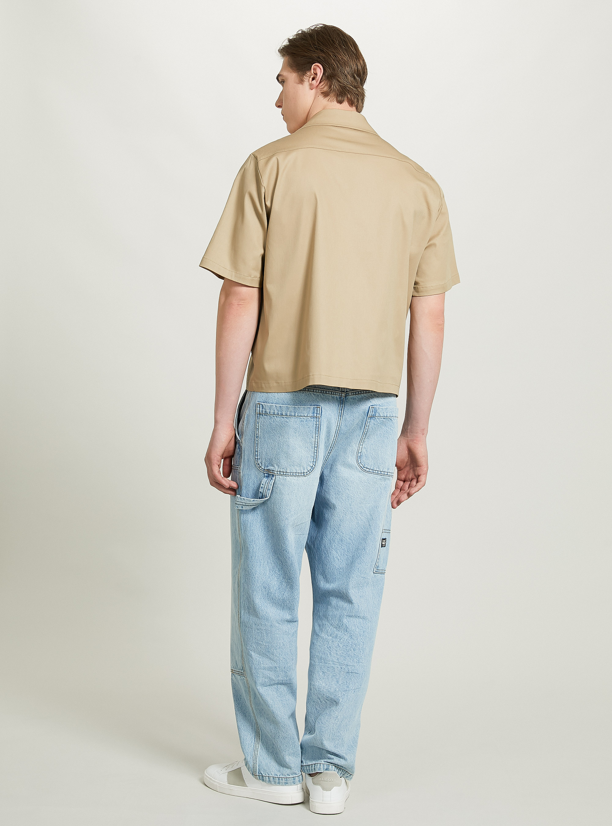 Cotton shirt with large pockets, BG2 BEIGE MEDIUM