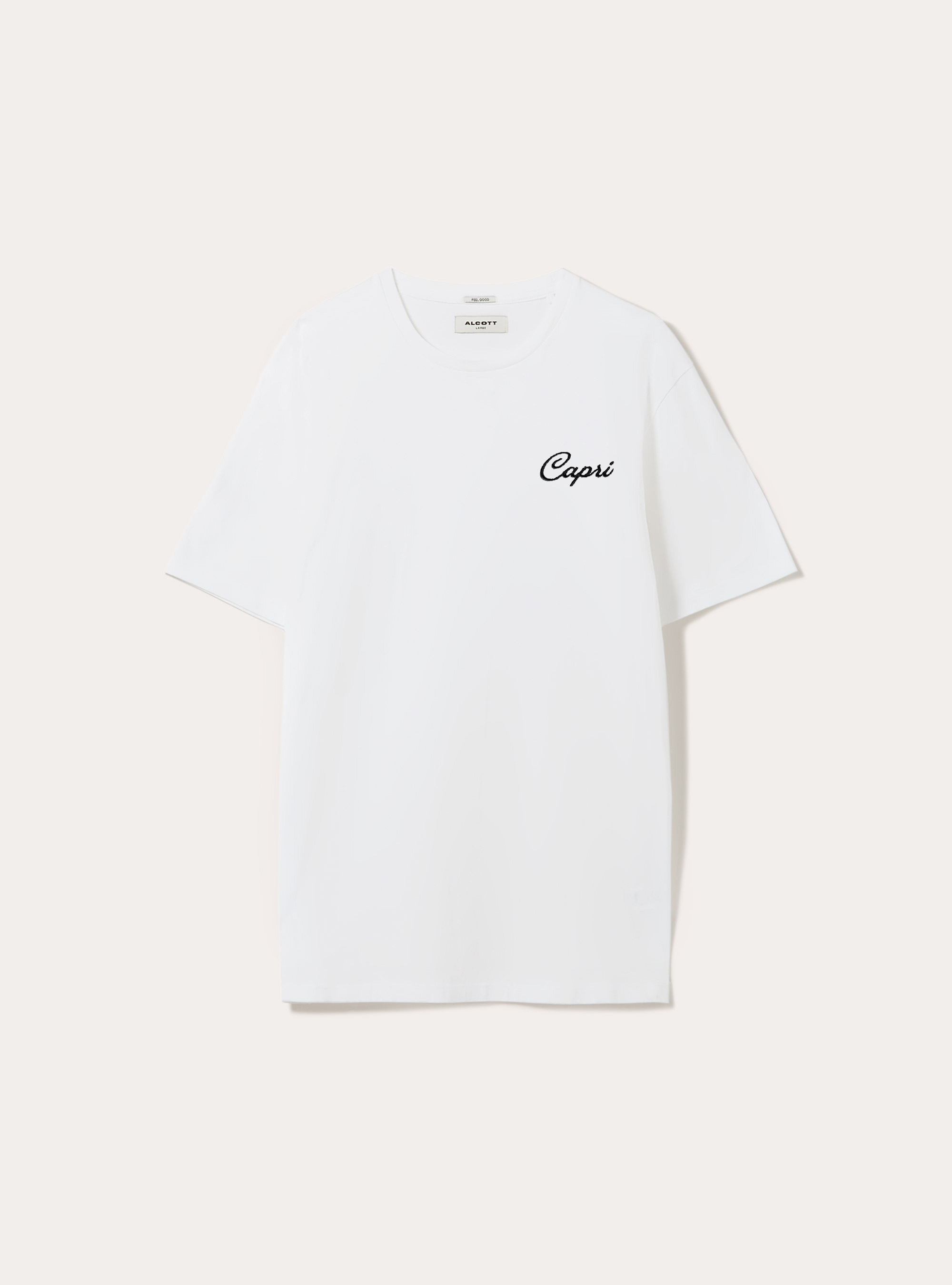 T-shirt with Souvenir Capri print, WH3 WHITE