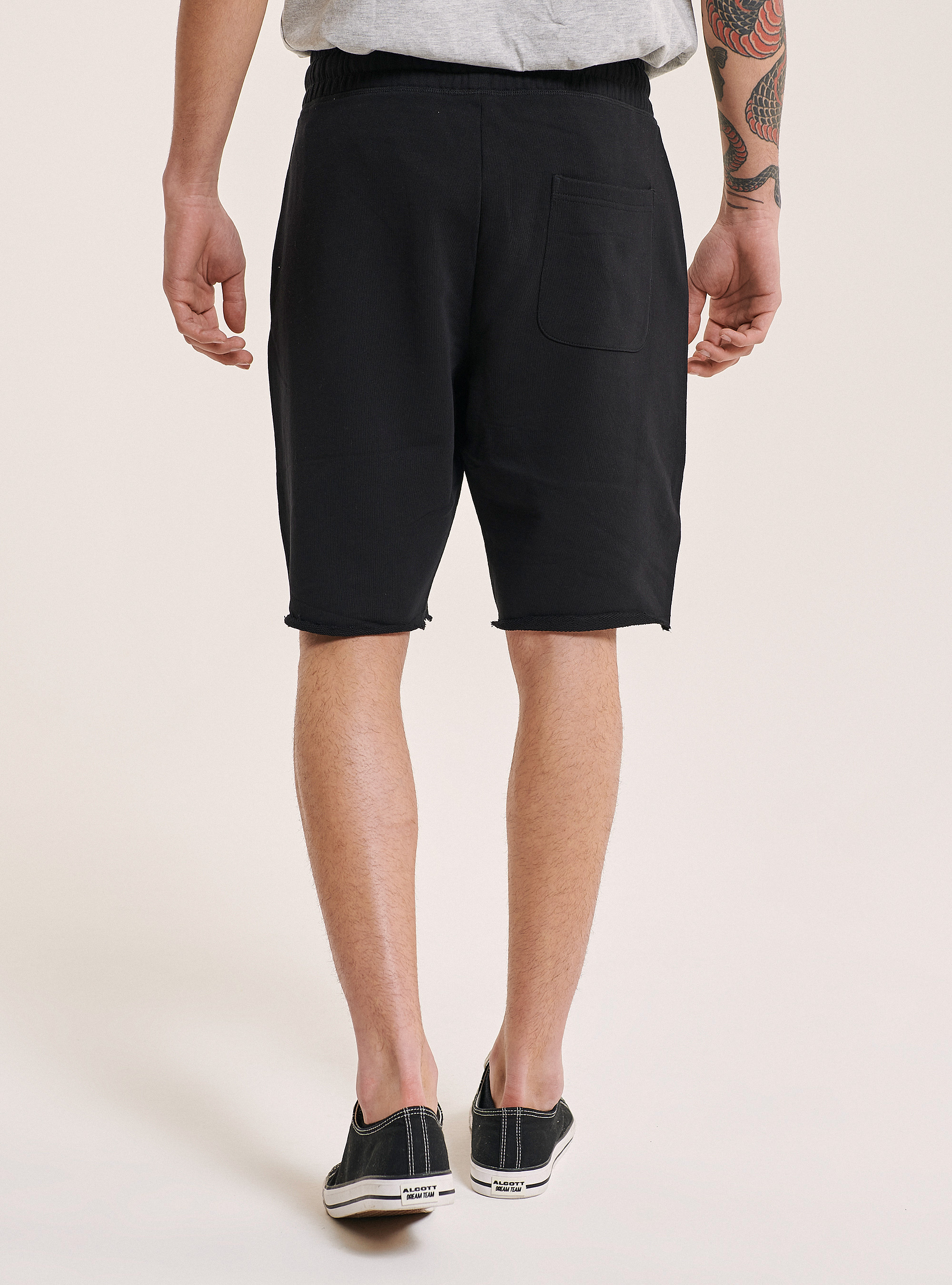 Bermuda jogger in cotone, NERO