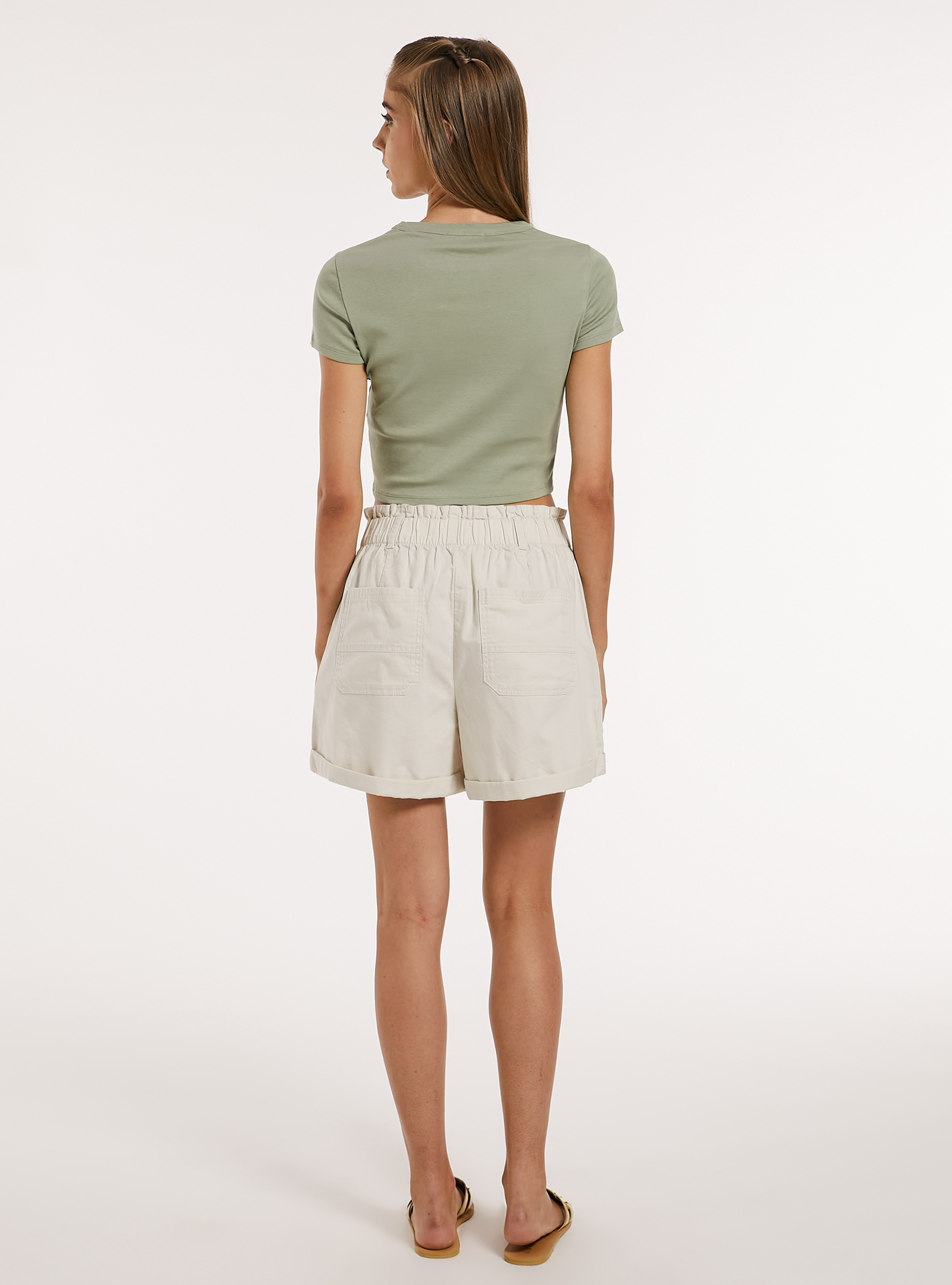 Cropped t-shirt with print, GN3 GREEN LIGHT