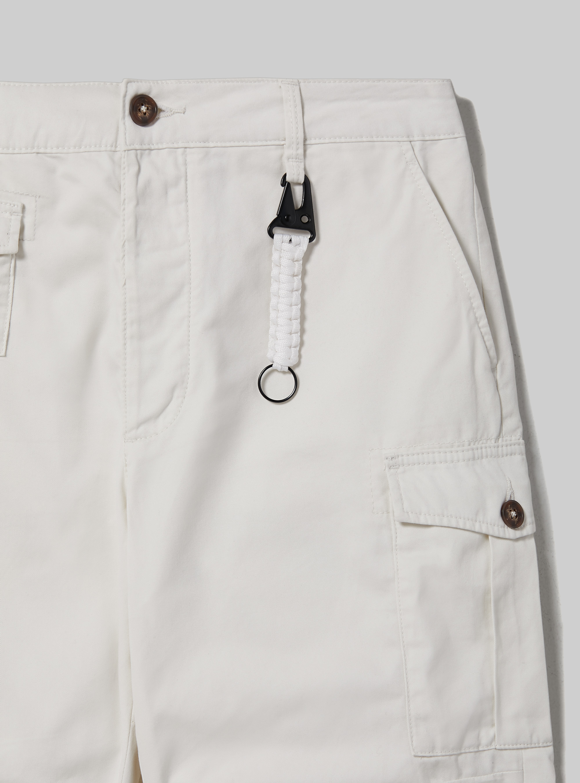 Twill cargo trousers, WH1 OFF WHITE