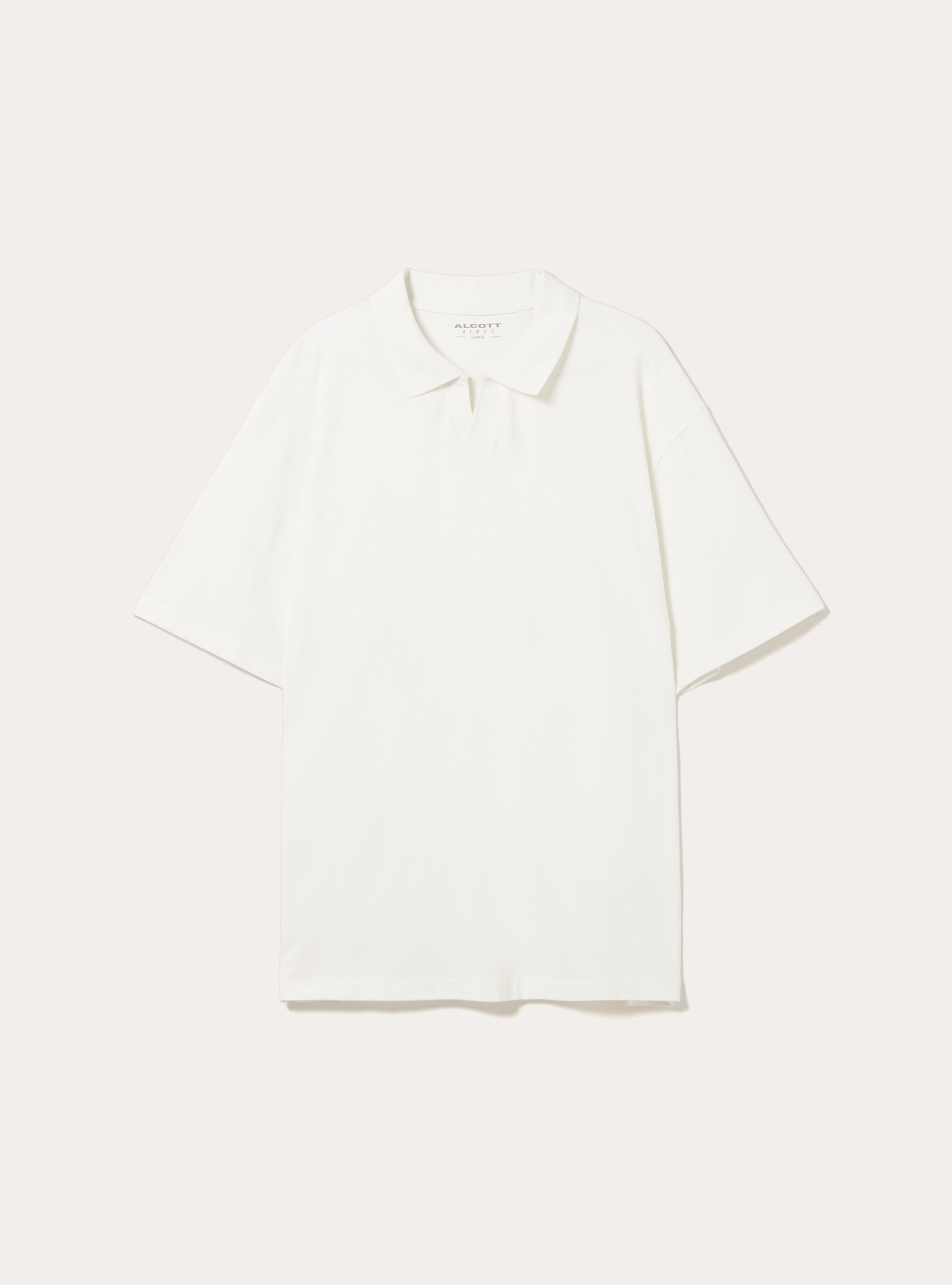 Polo mezza placchetta in jersey elasticizzato, WH1 OFF WHITE