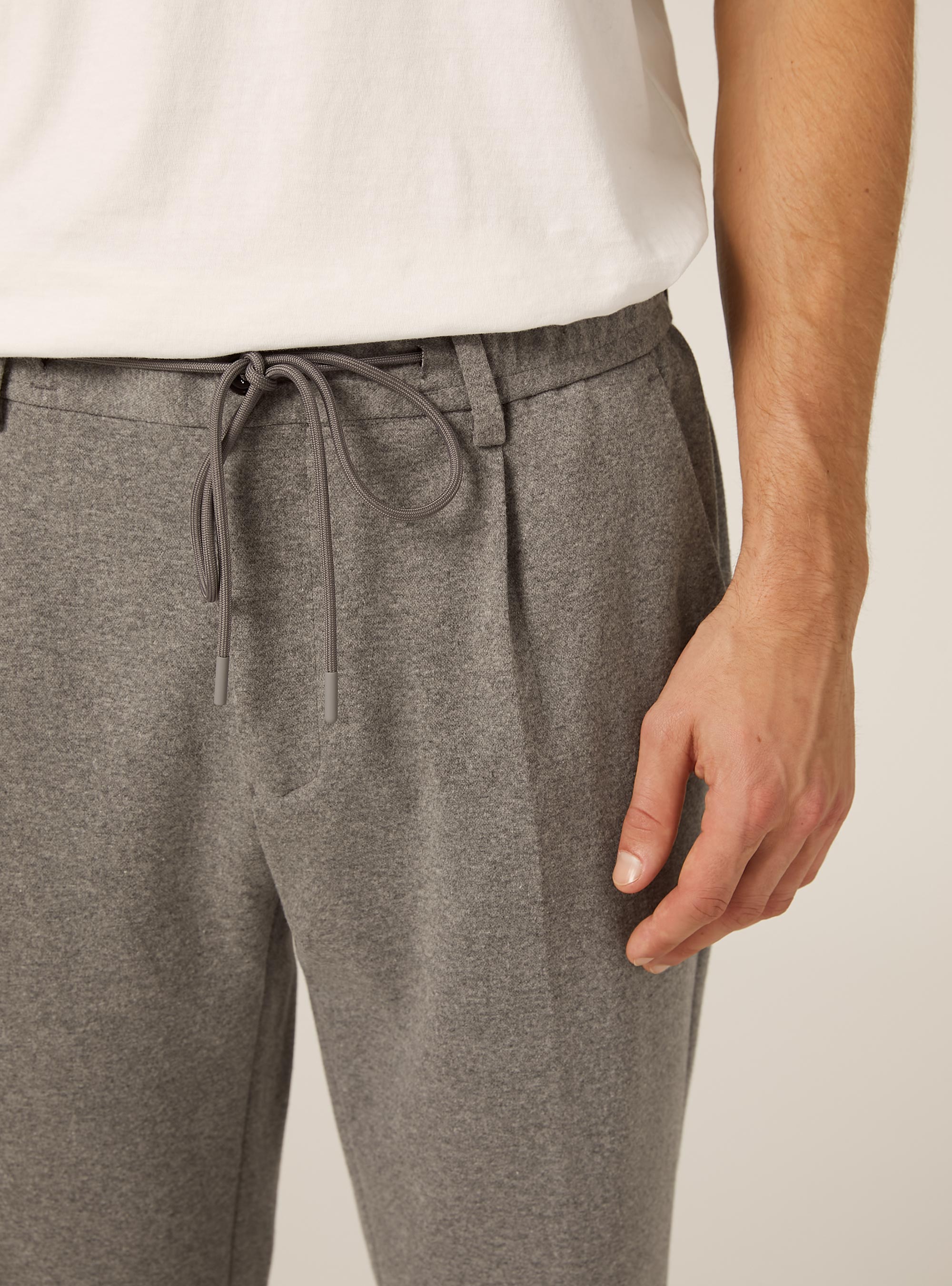 Pantalone jogger in jersy, MGY1 GREY MEL DARK