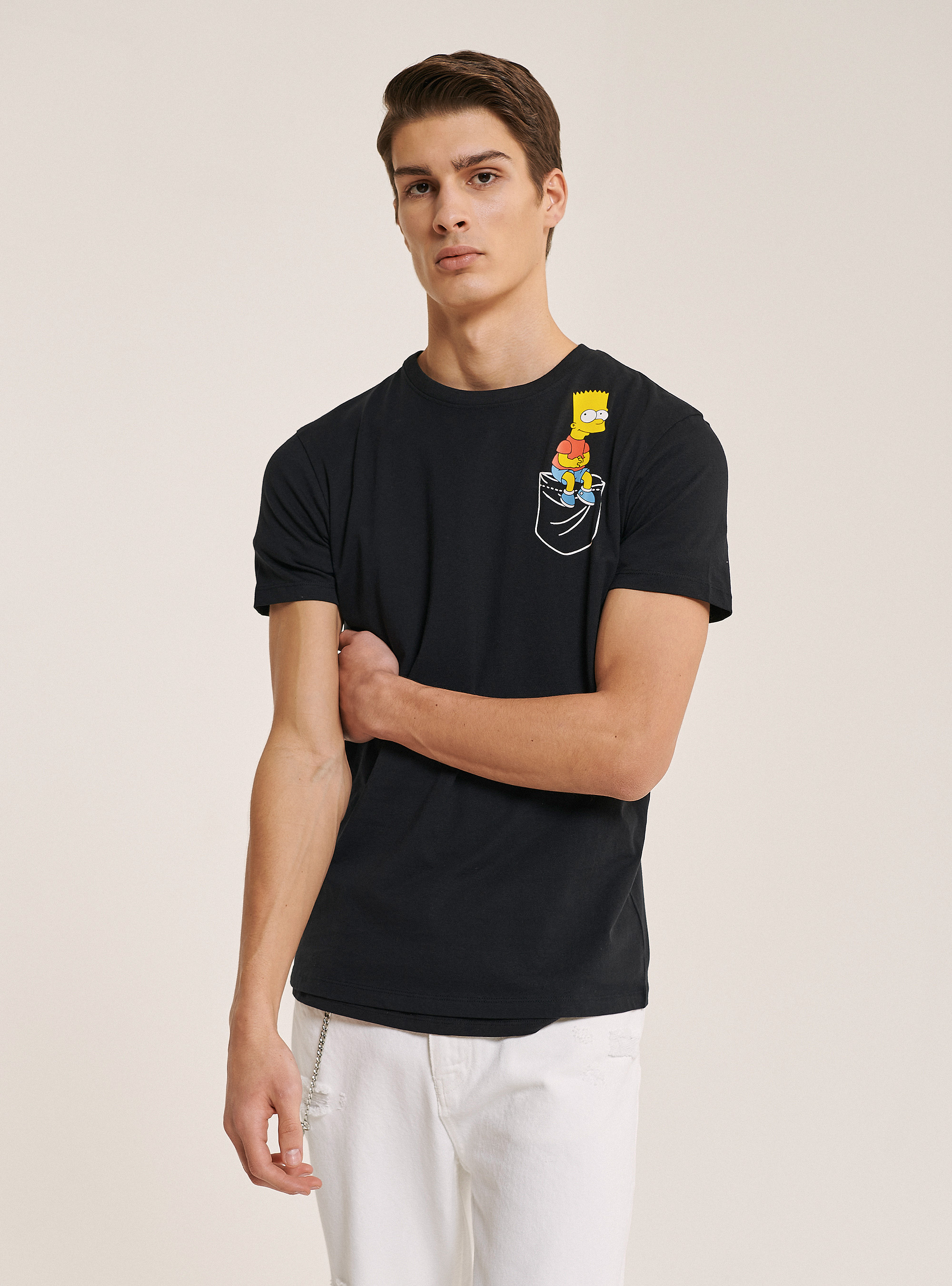 T-shirt Bart Simpson pour Alcott, C101 BLACK