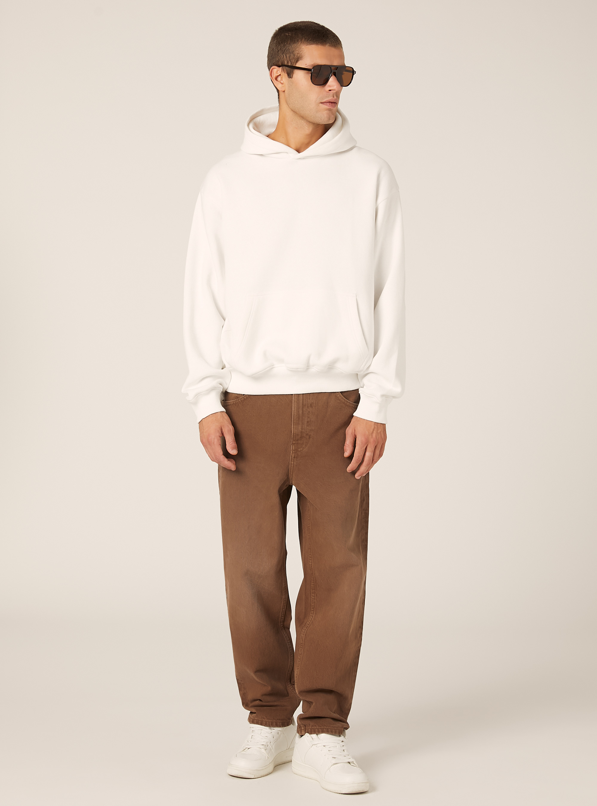 Boxy fit hoodie, WH2 WHITE