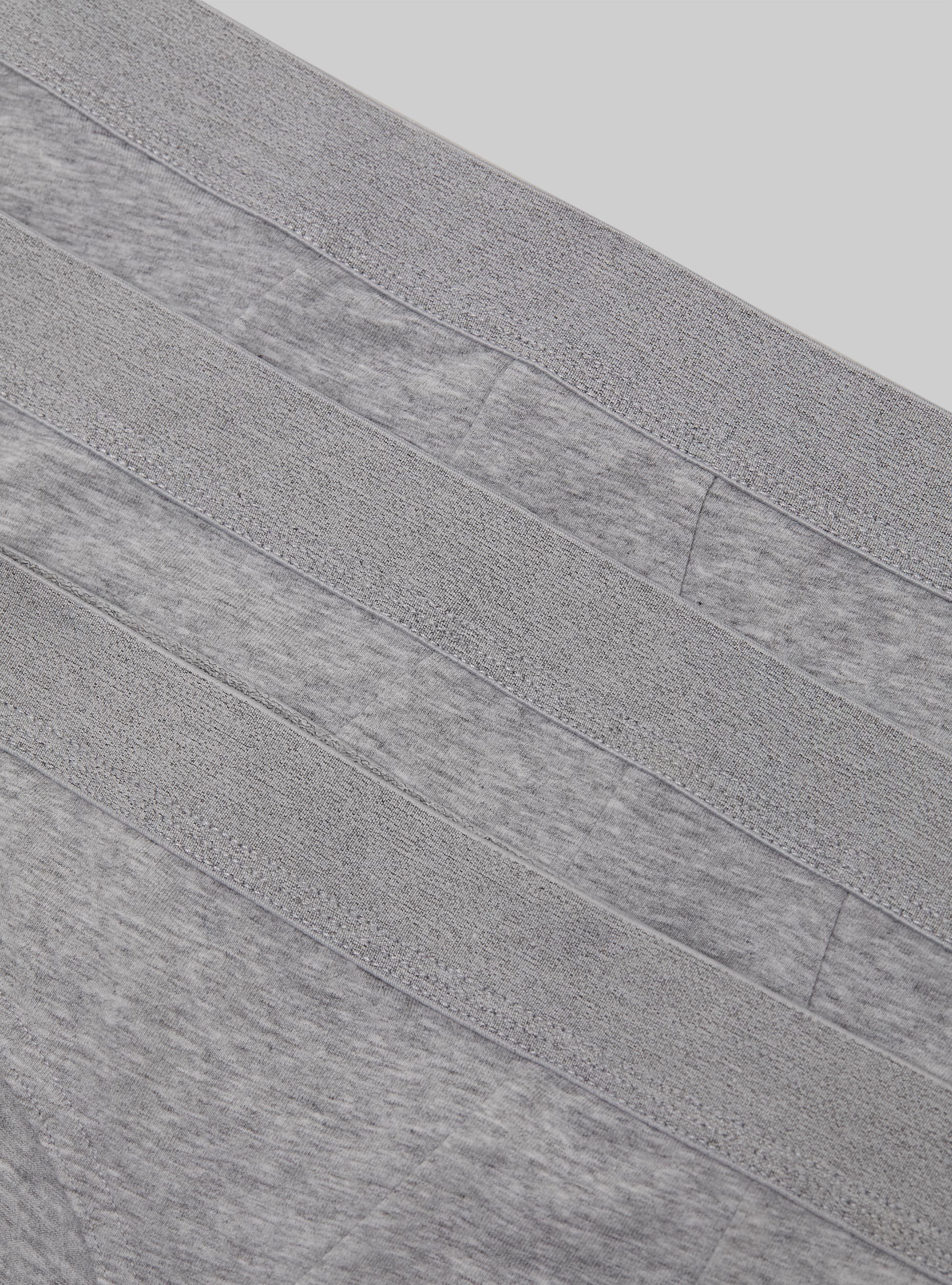 Set of 3 stretch cotton briefs, MGY2 GREY MEL MEDIUM