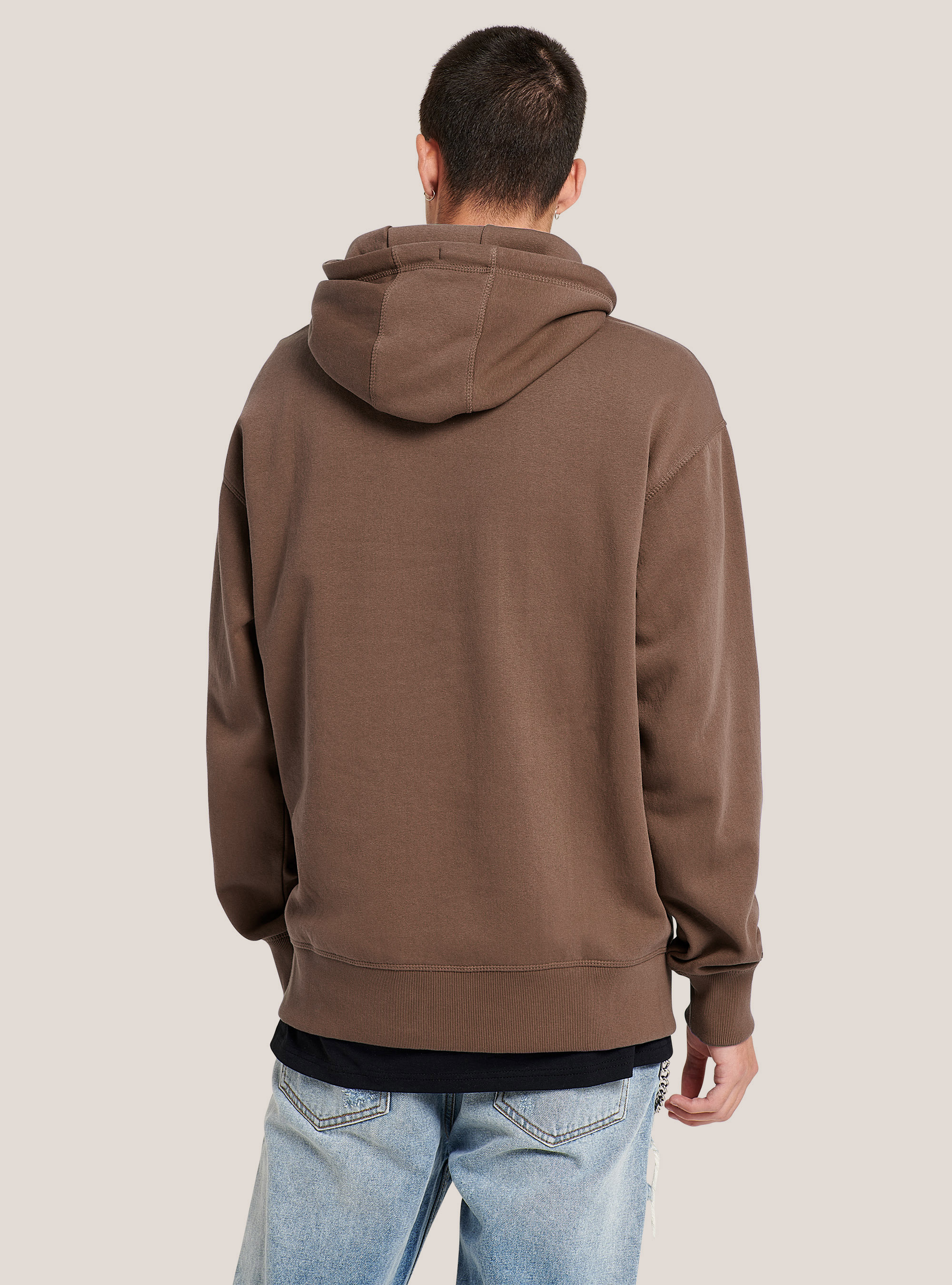 Sweat-shirt en coton surdimensionné, C0569 FANGO