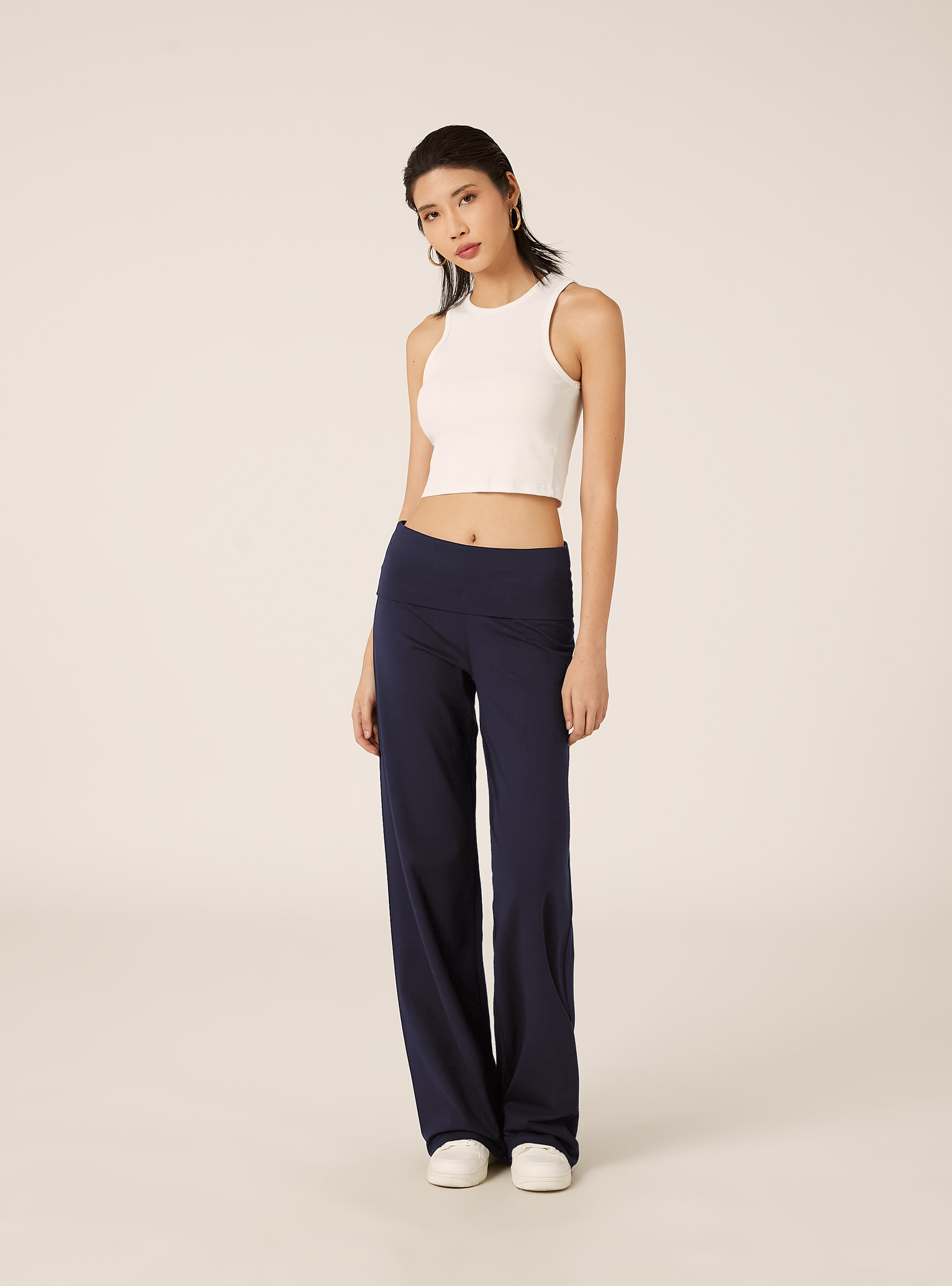 Leggings with cuffed waist, NA2 NAVY MEDIUM