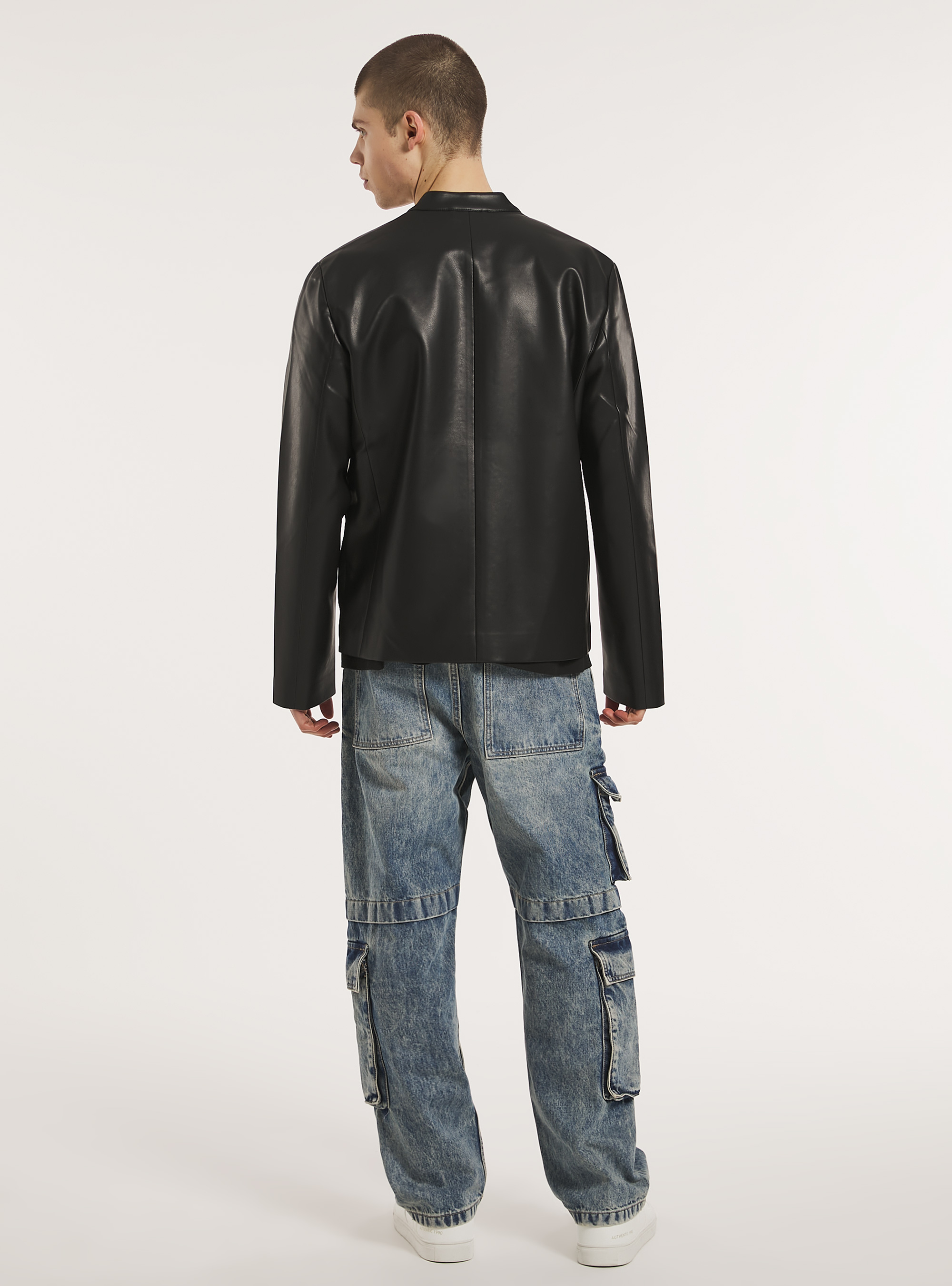 Bikerjacke mit Ledereffekt, BK1 BLACK