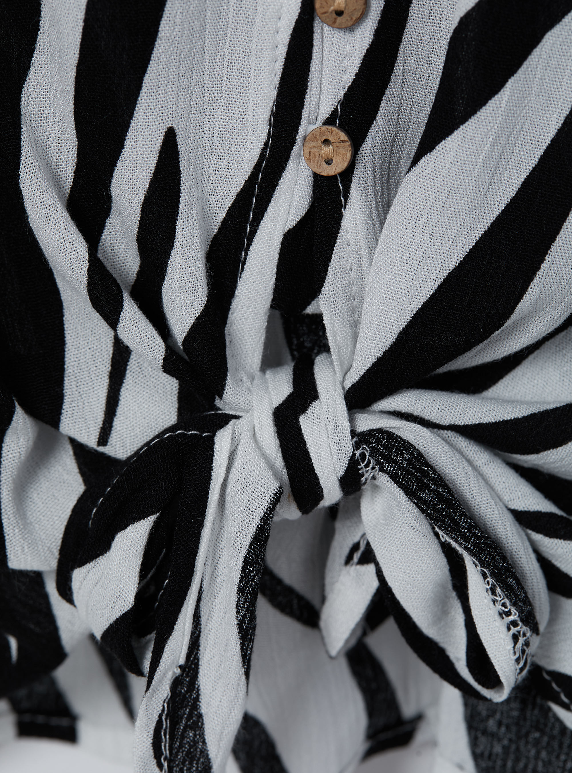 Blusa estampada con nudo, ZEBRA
