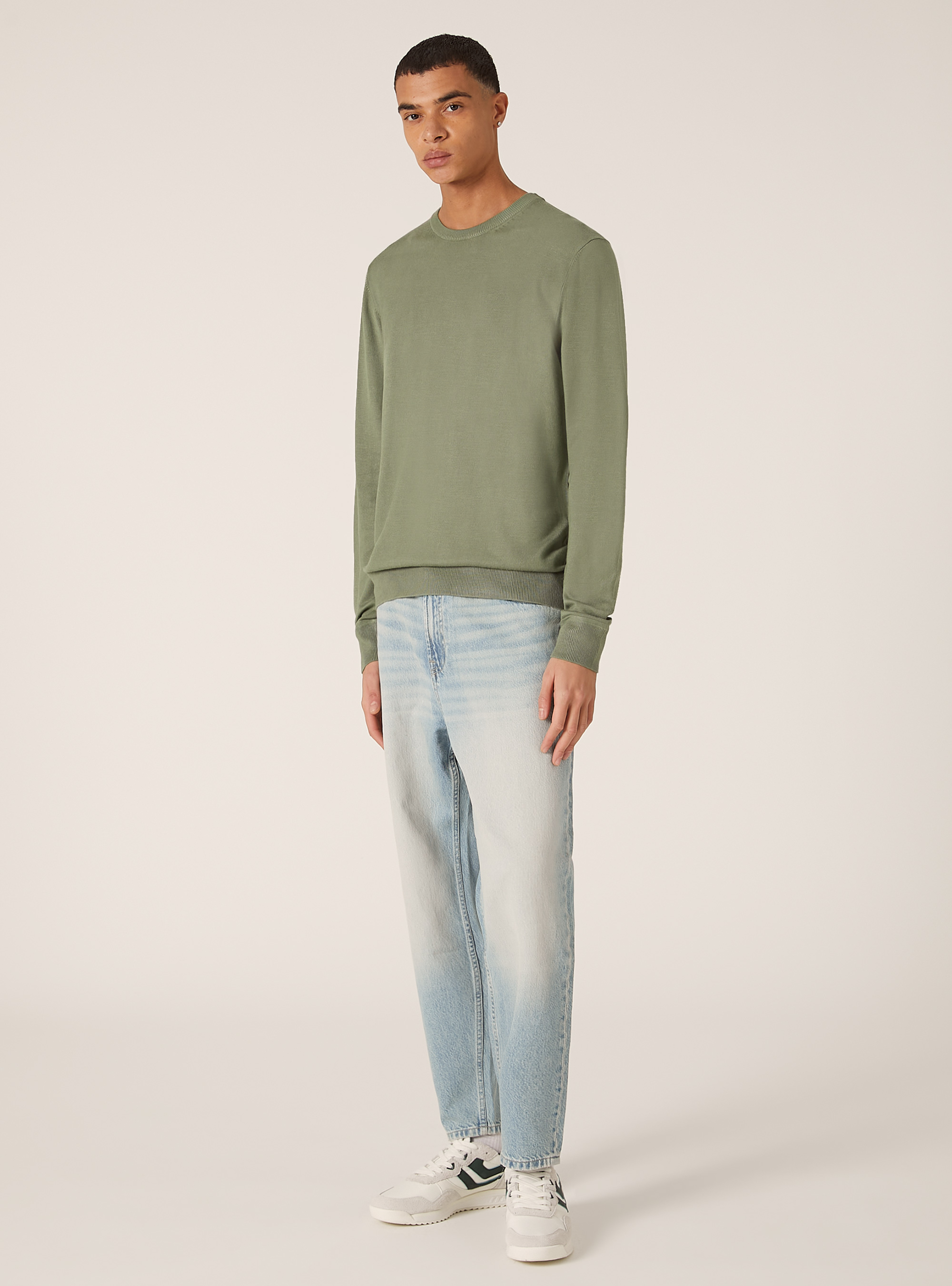 Pull &agrave; col ras du cou en viscose durable Ecovero, KY3 KAKY LIGHT