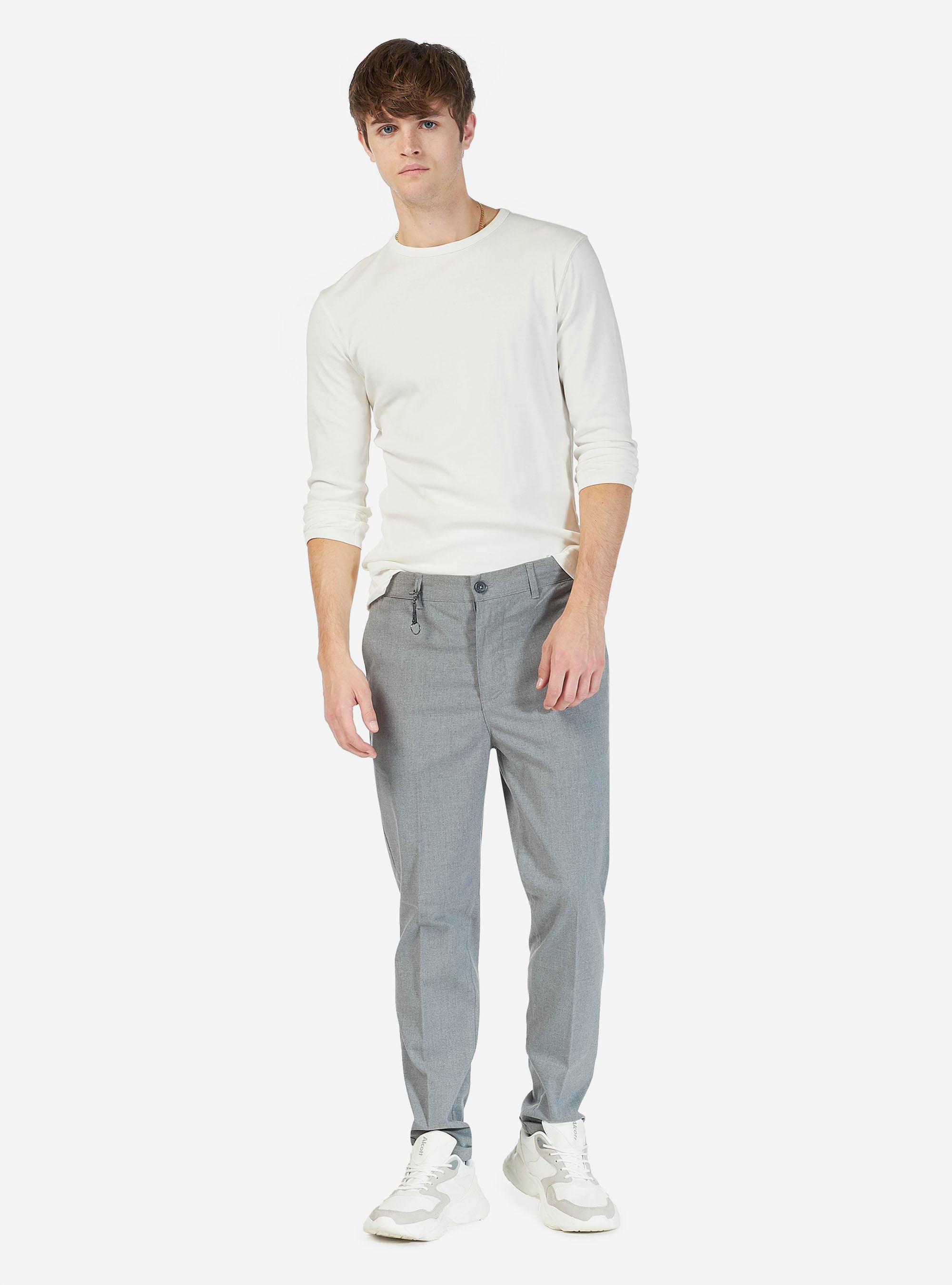 Basic t-shirt 100% cotton comfort fit, BLANCO