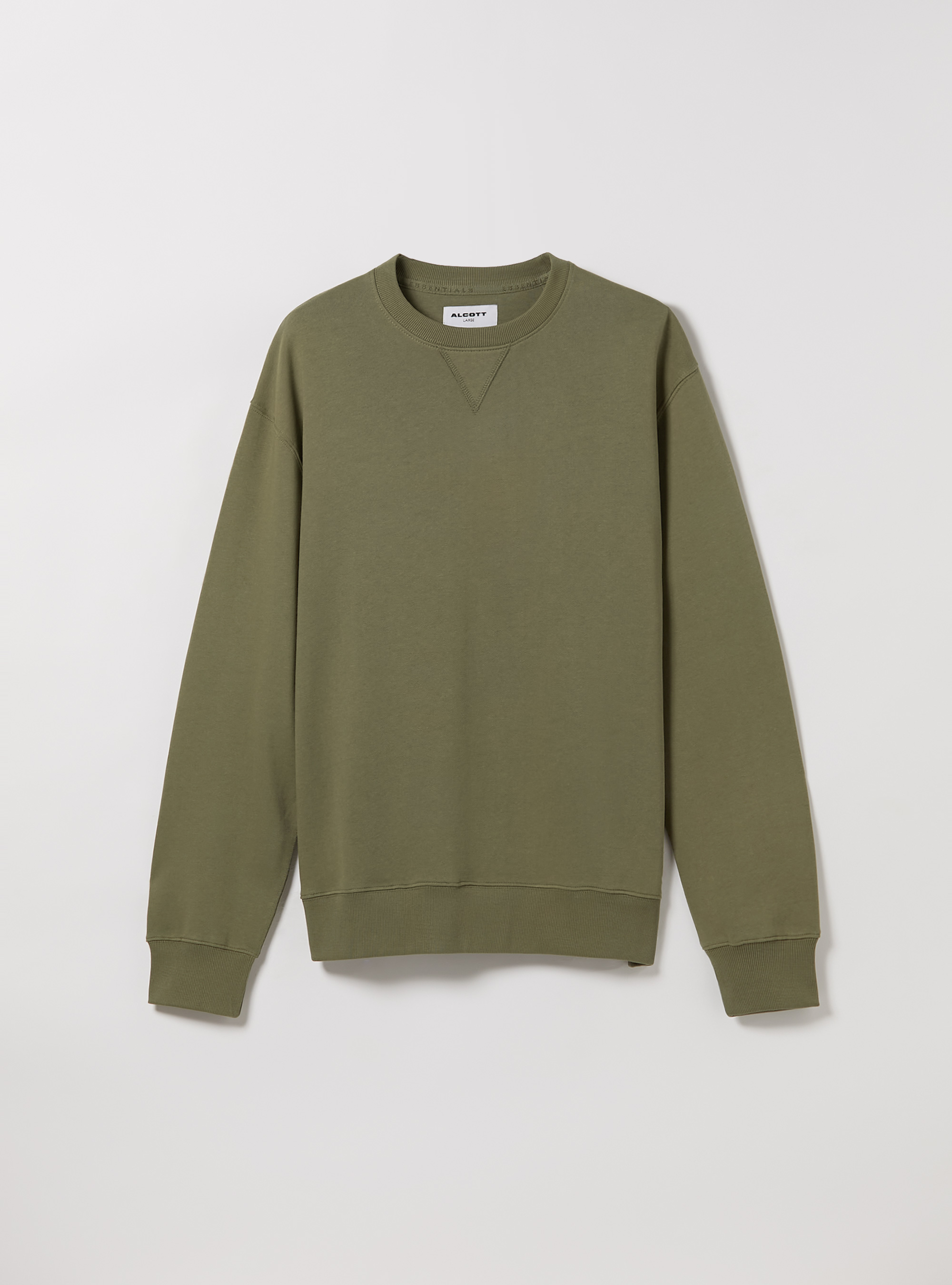 Plain-coloured crew-neck sweatshirt, KY2 KAKY MEDIUM
