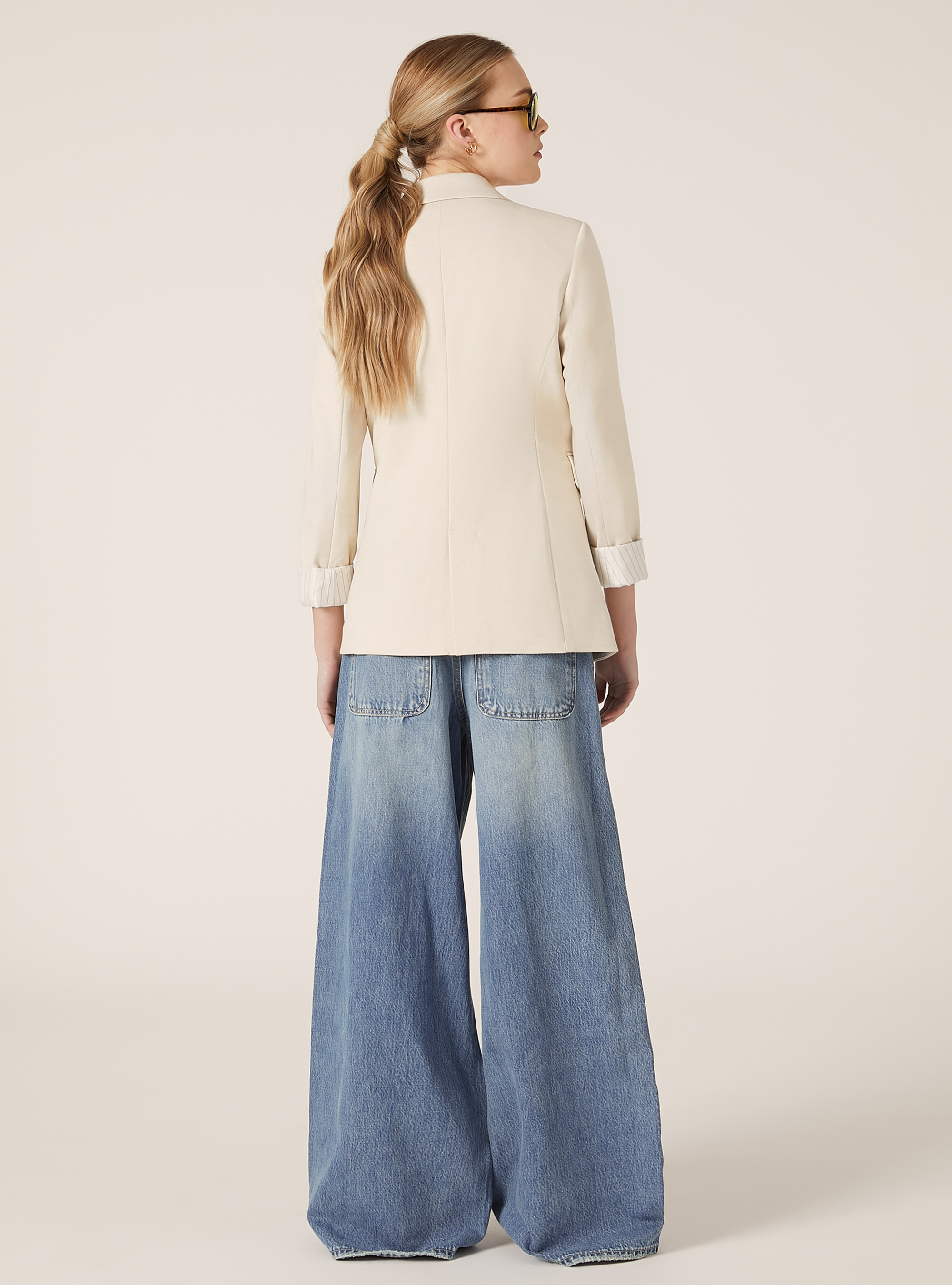 Jersey blazer, CR2 CREAM MEDIUM