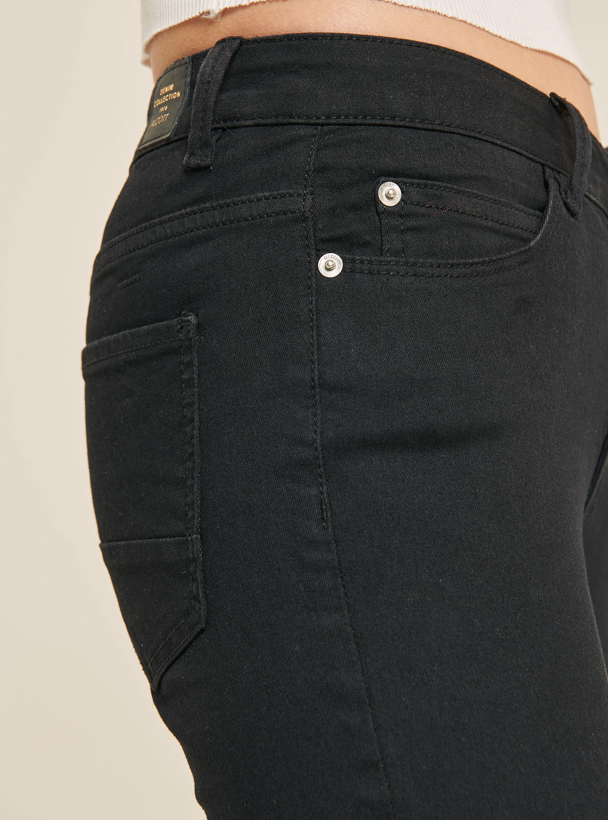 Jeans skinny fit cropped, NERO