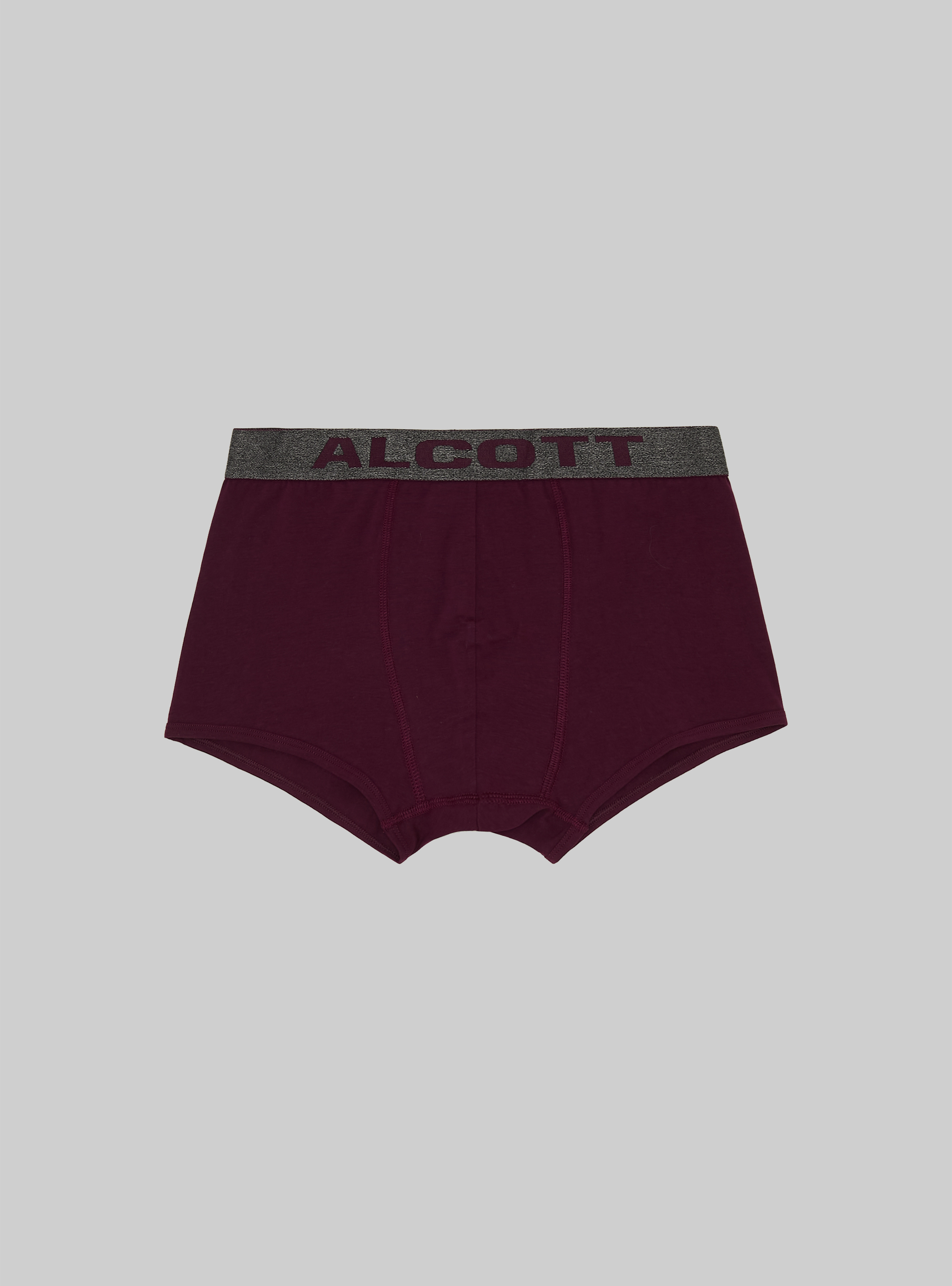 Boxer in cotone elasticizzato con logo, BO1 BORDEAUX DARK