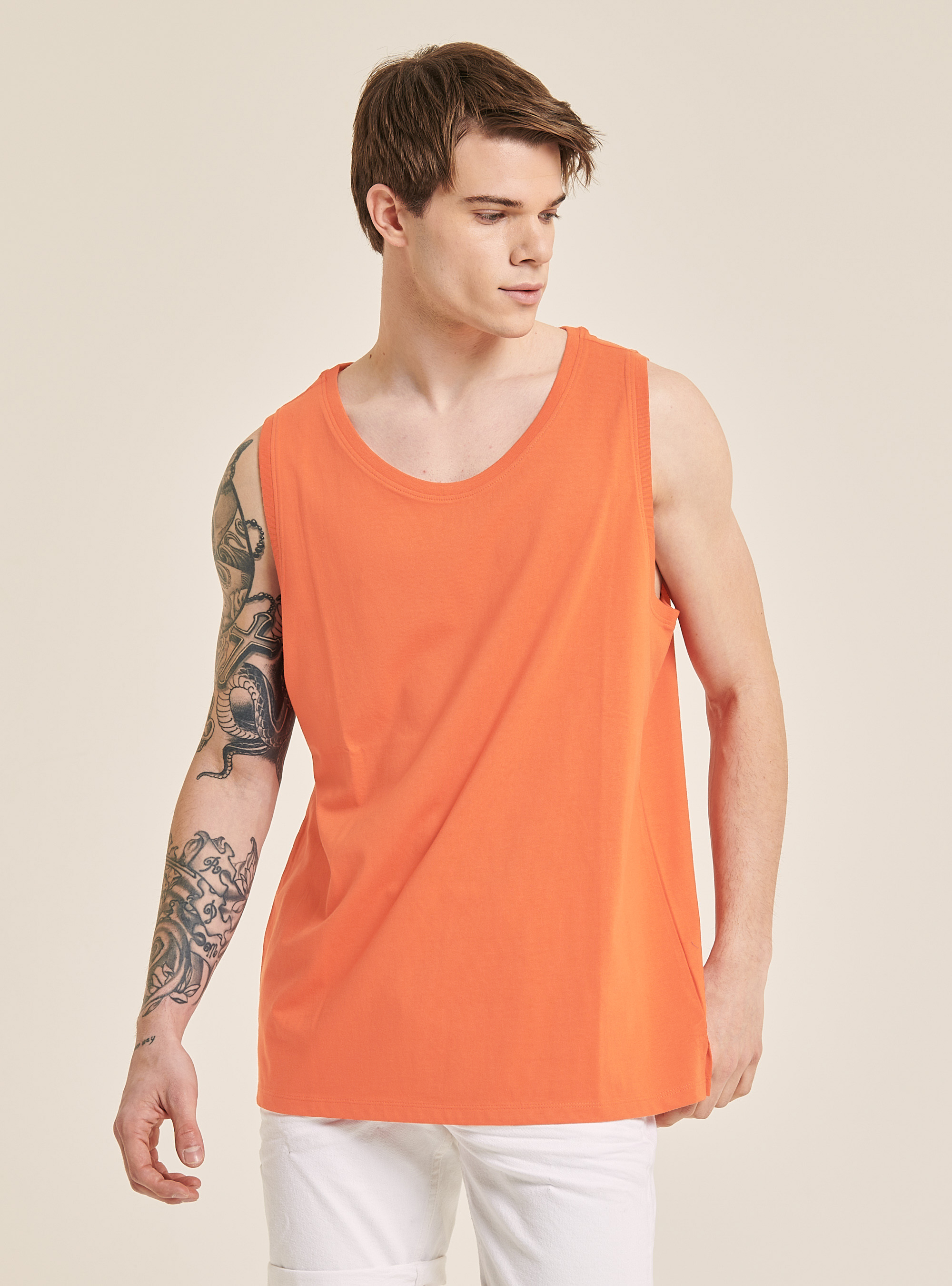 D&eacute;bardeur confort de couleur unie, OR3 ORANGE LIGHT