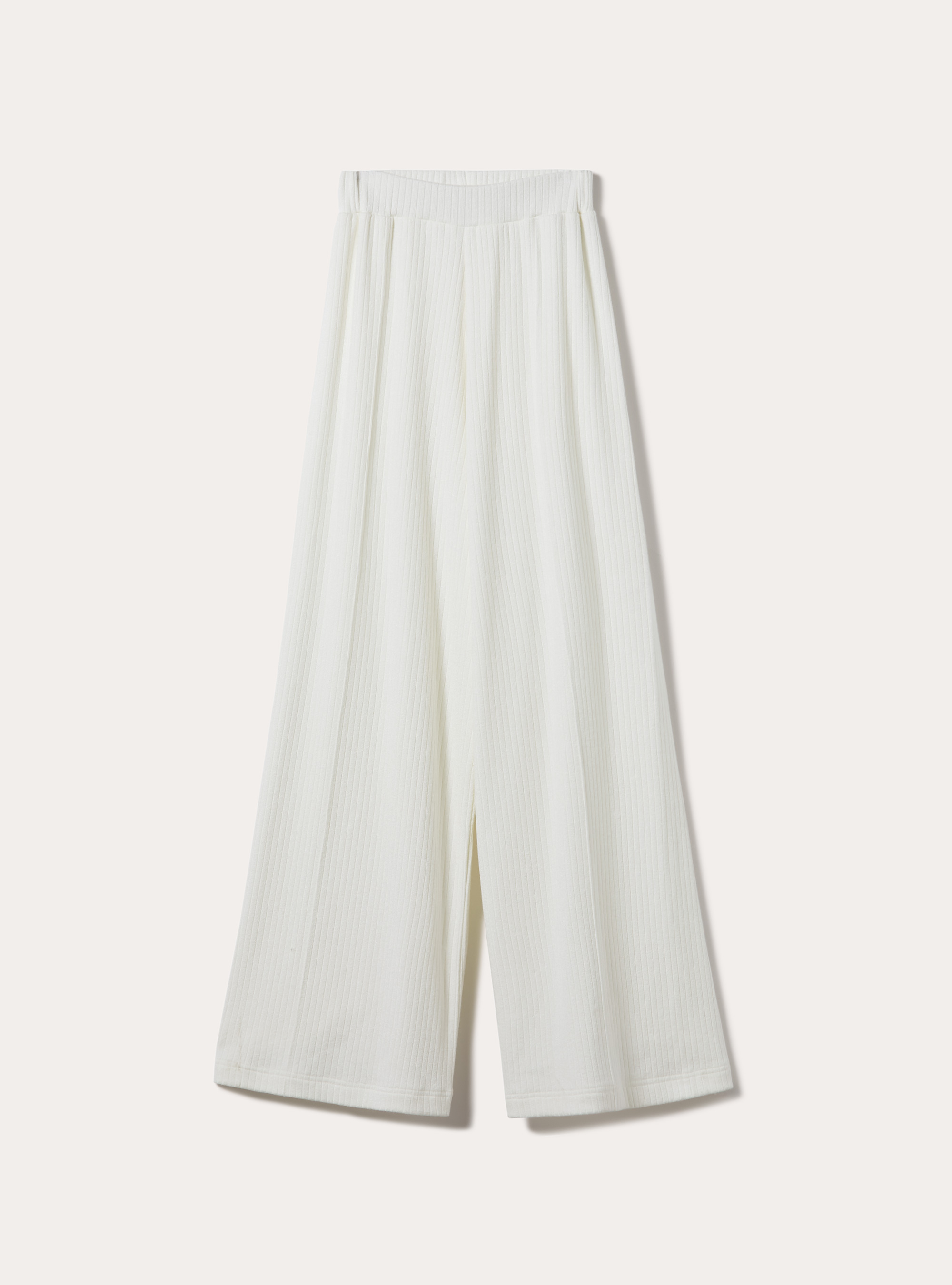 Knitted palazzo trousers, WH1 OFF WHITE