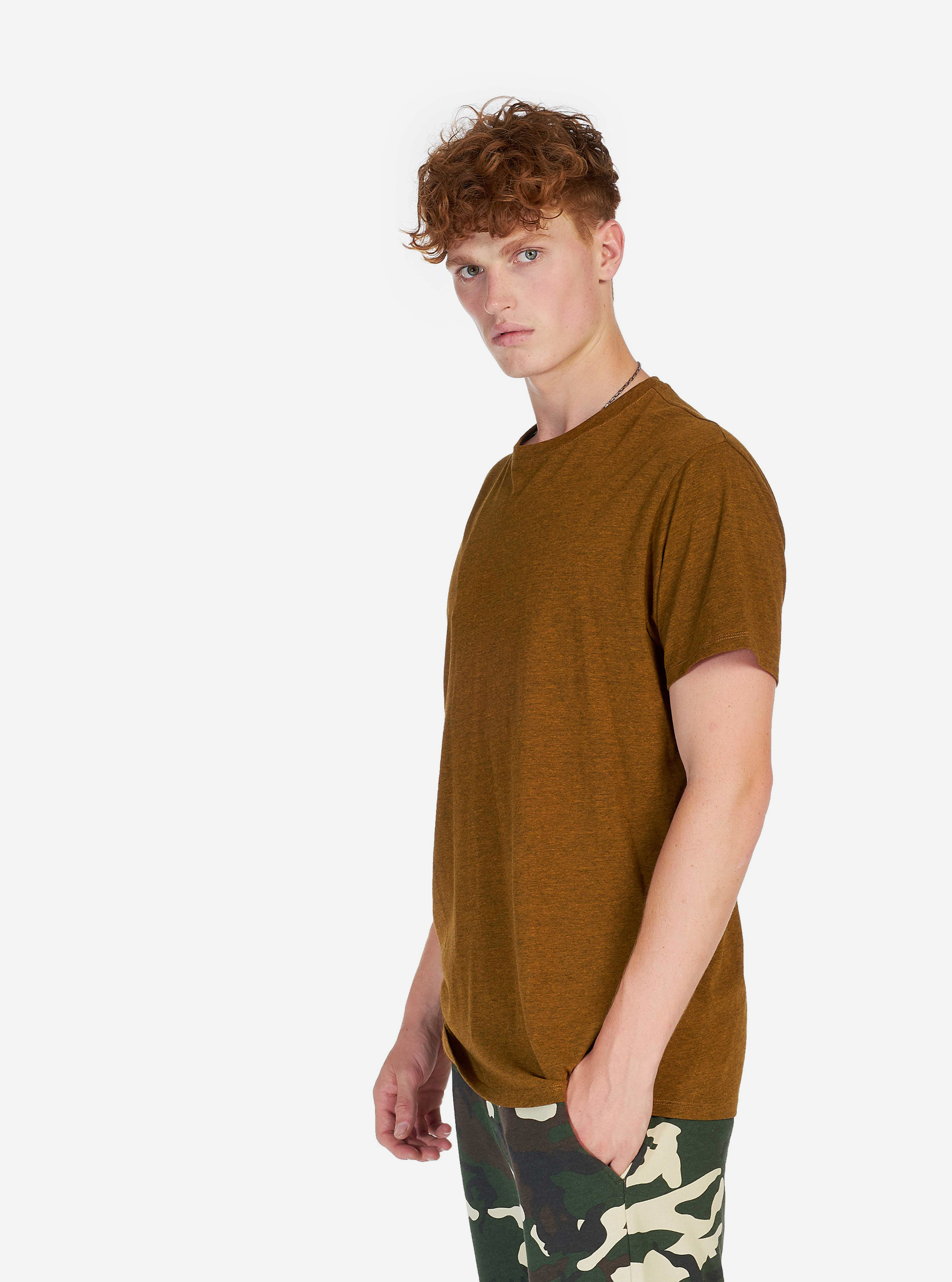 COLOR BLOCK T-SHIRT, MUSTARD