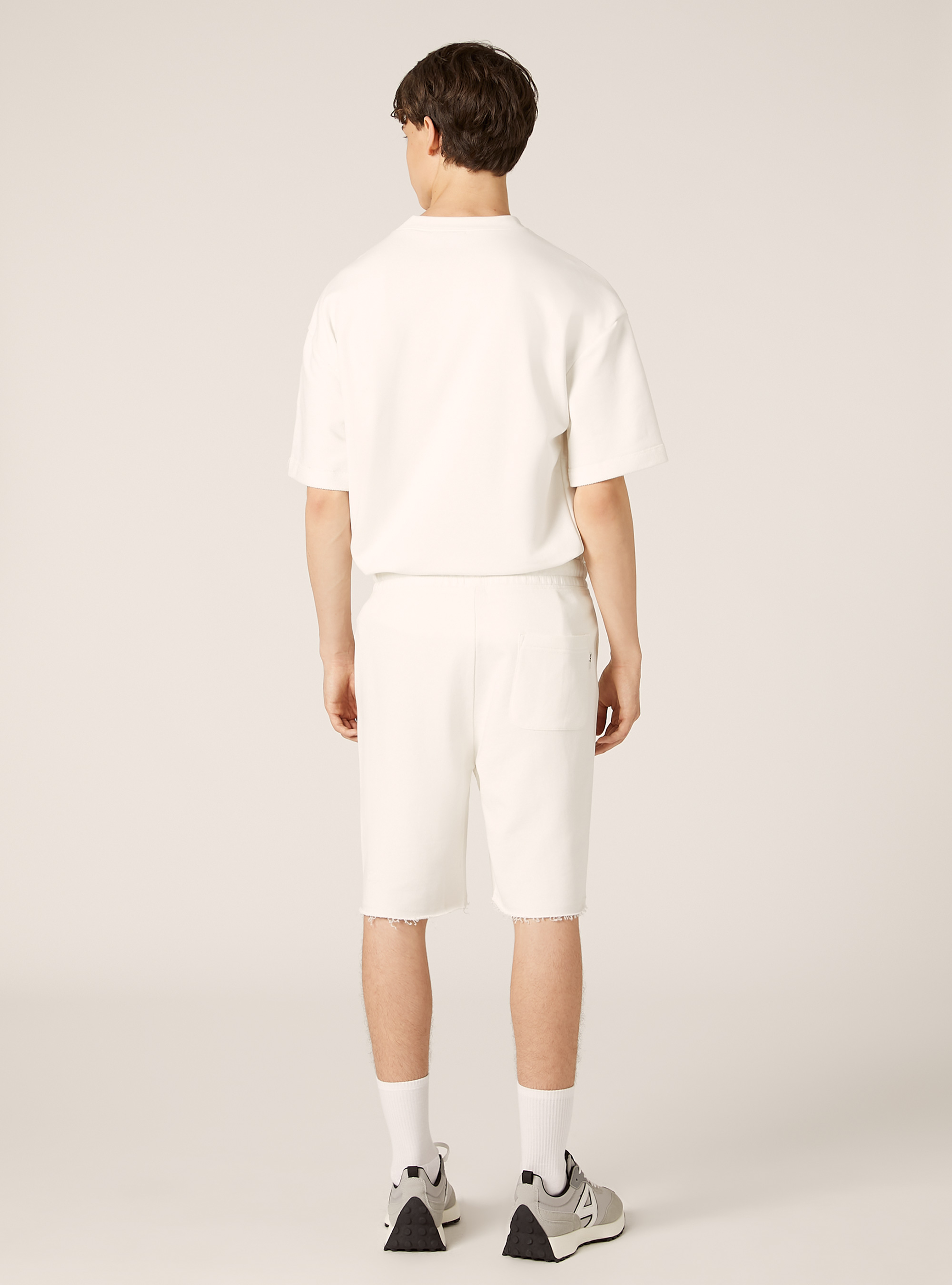 Bermuda jogger de algodón, WH1 OFF WHITE