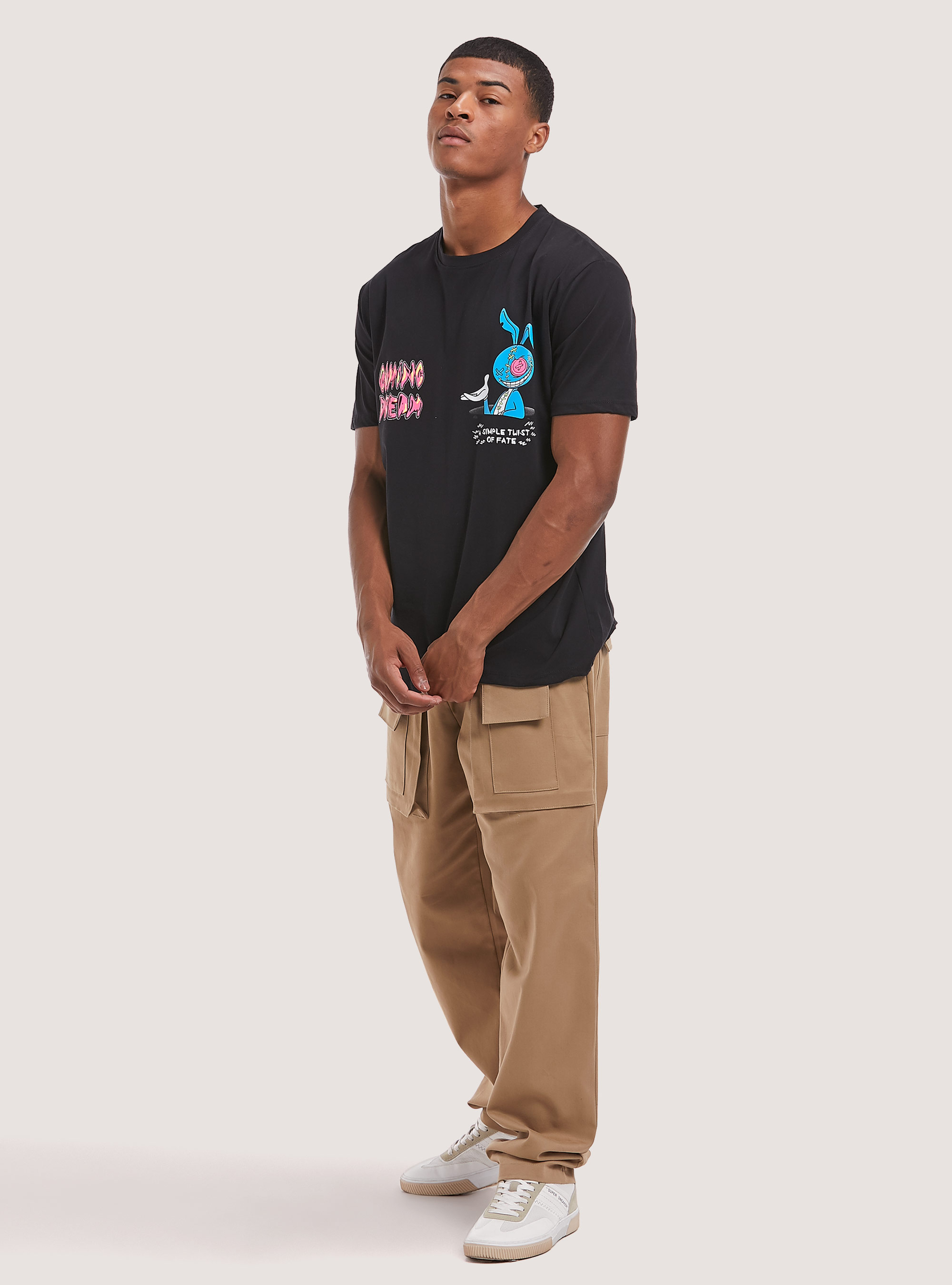 T-shirt with Smile Collection print, BK1 BLACK