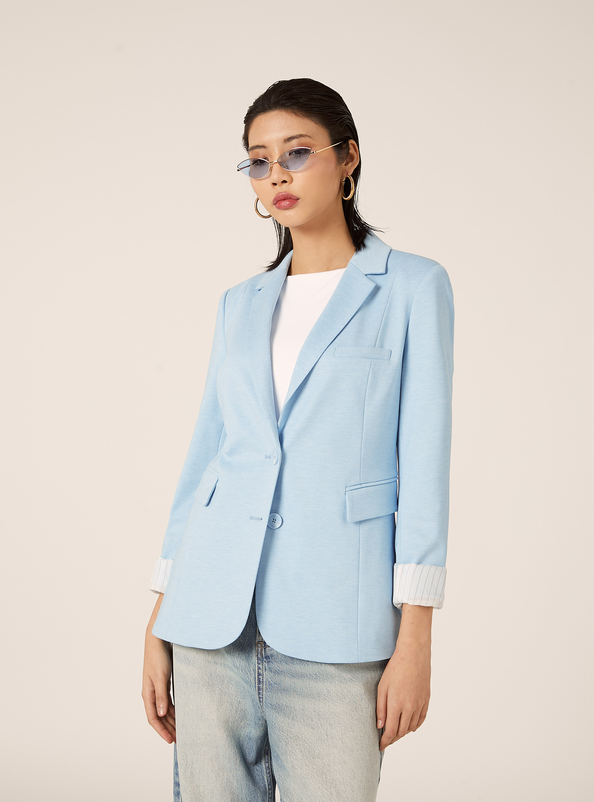 Jersey blazer, AZ3 AZURE LIGHT