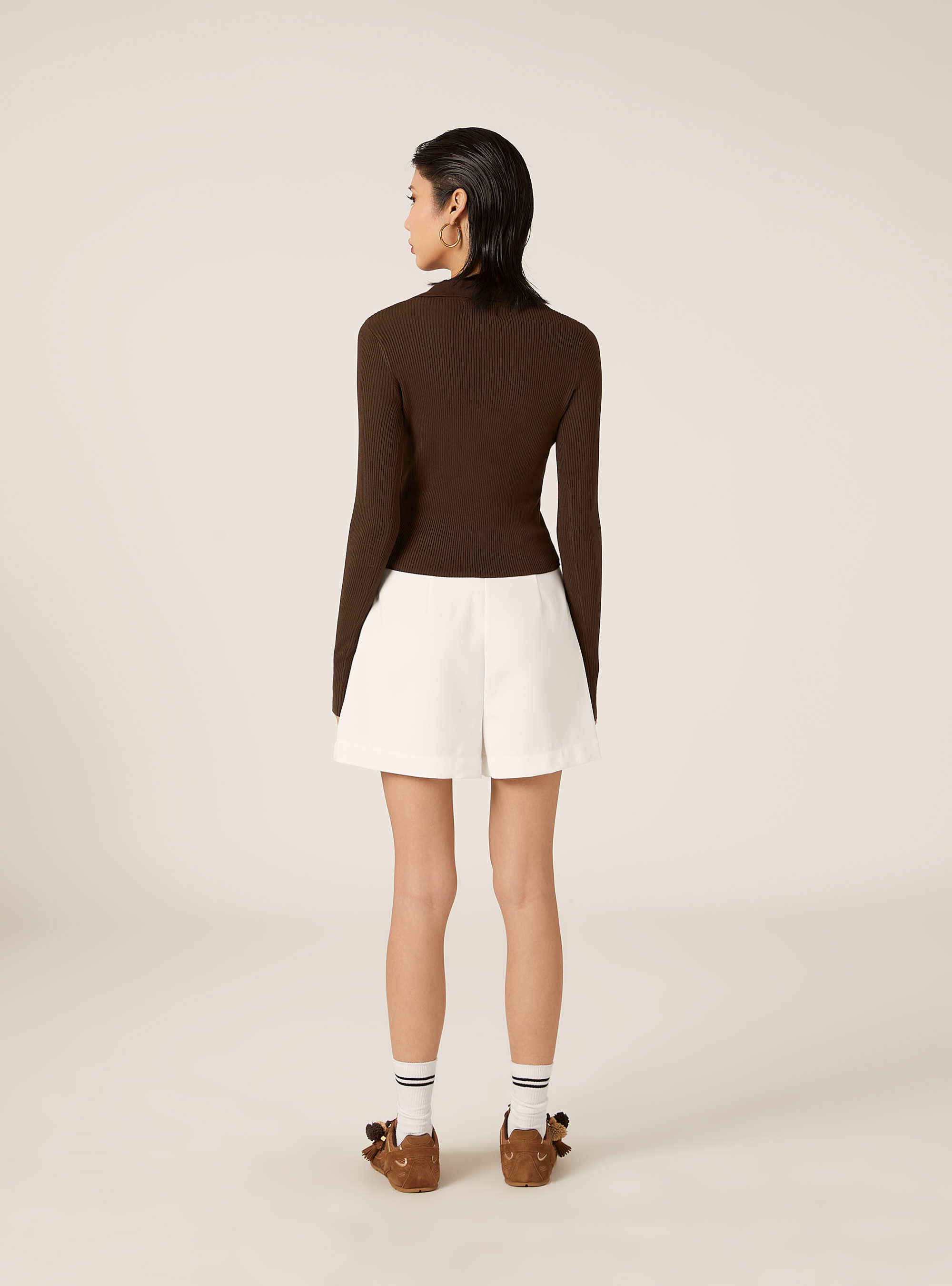 Polo in maglia, BR2 BROWN MEDIUM