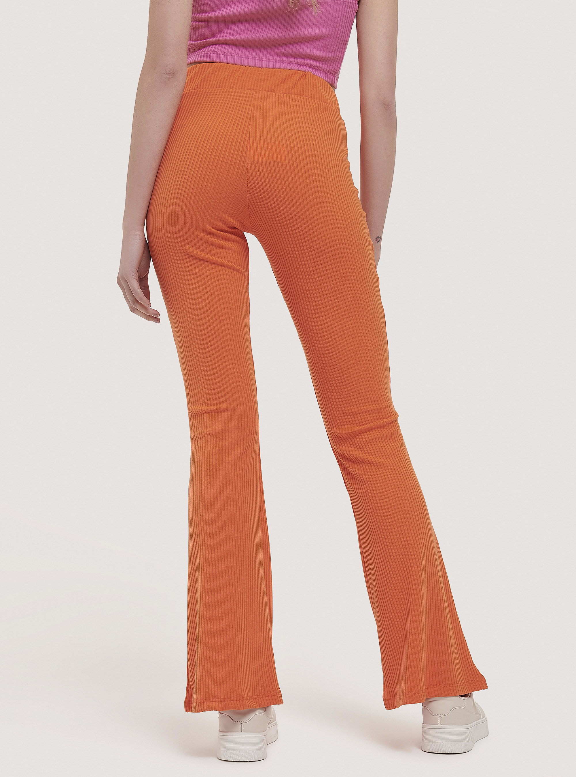 Leggings cotel&eacute;s, C330 ORANGE