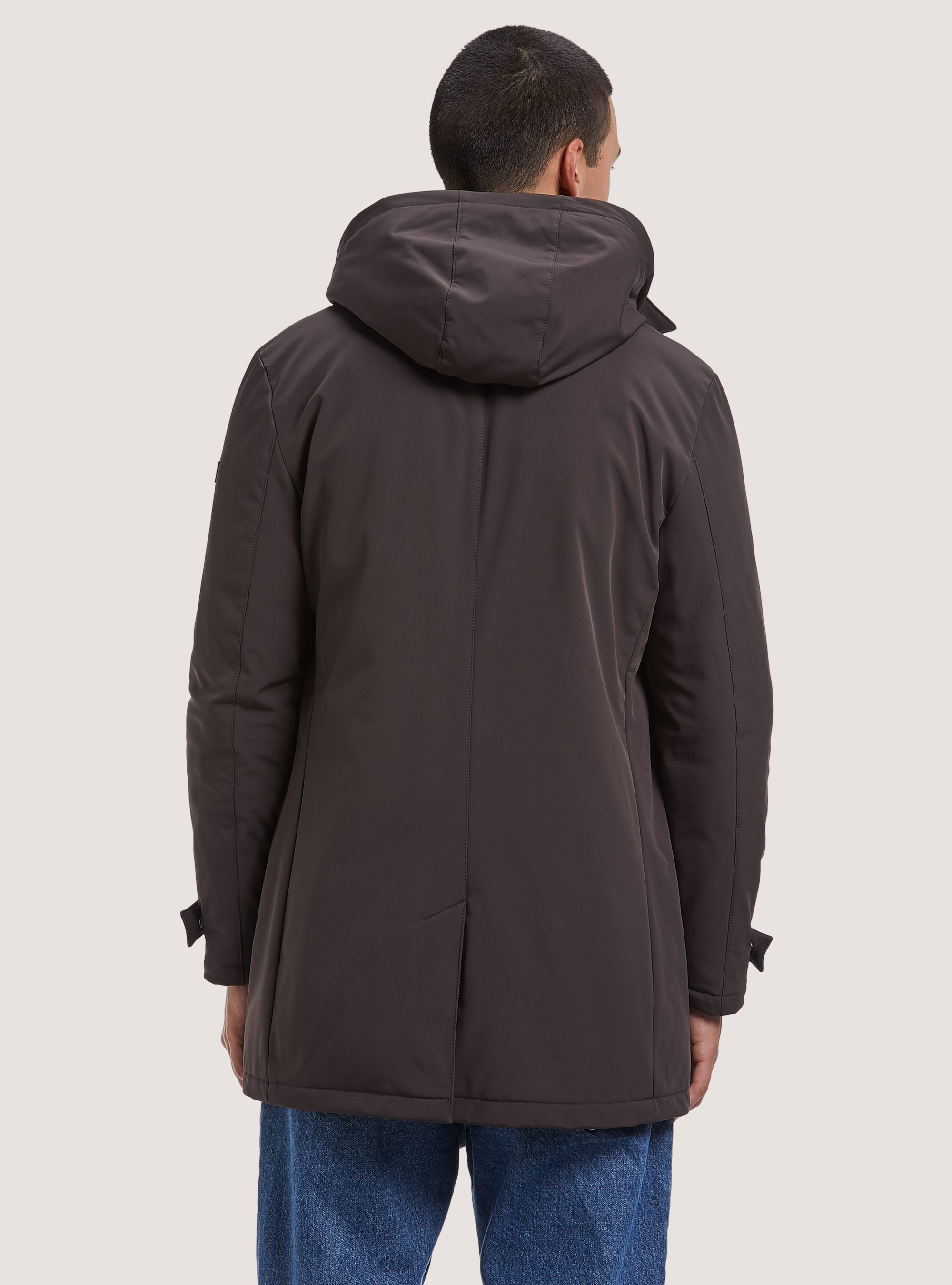 Technical jacket with recycled padding, BR1 BROWN DARK