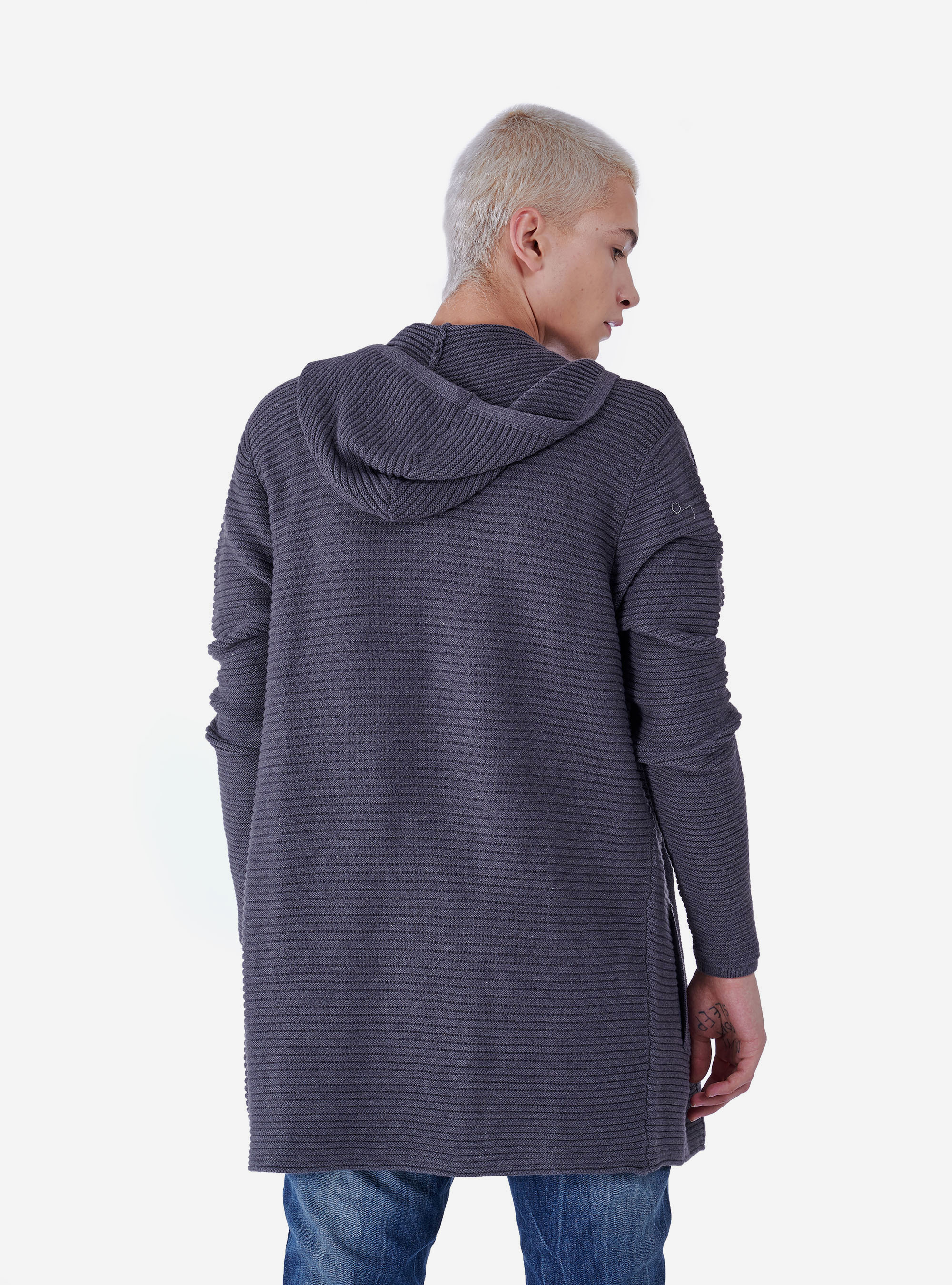 OPEN PULLOVER, DARK GREY MELANGE