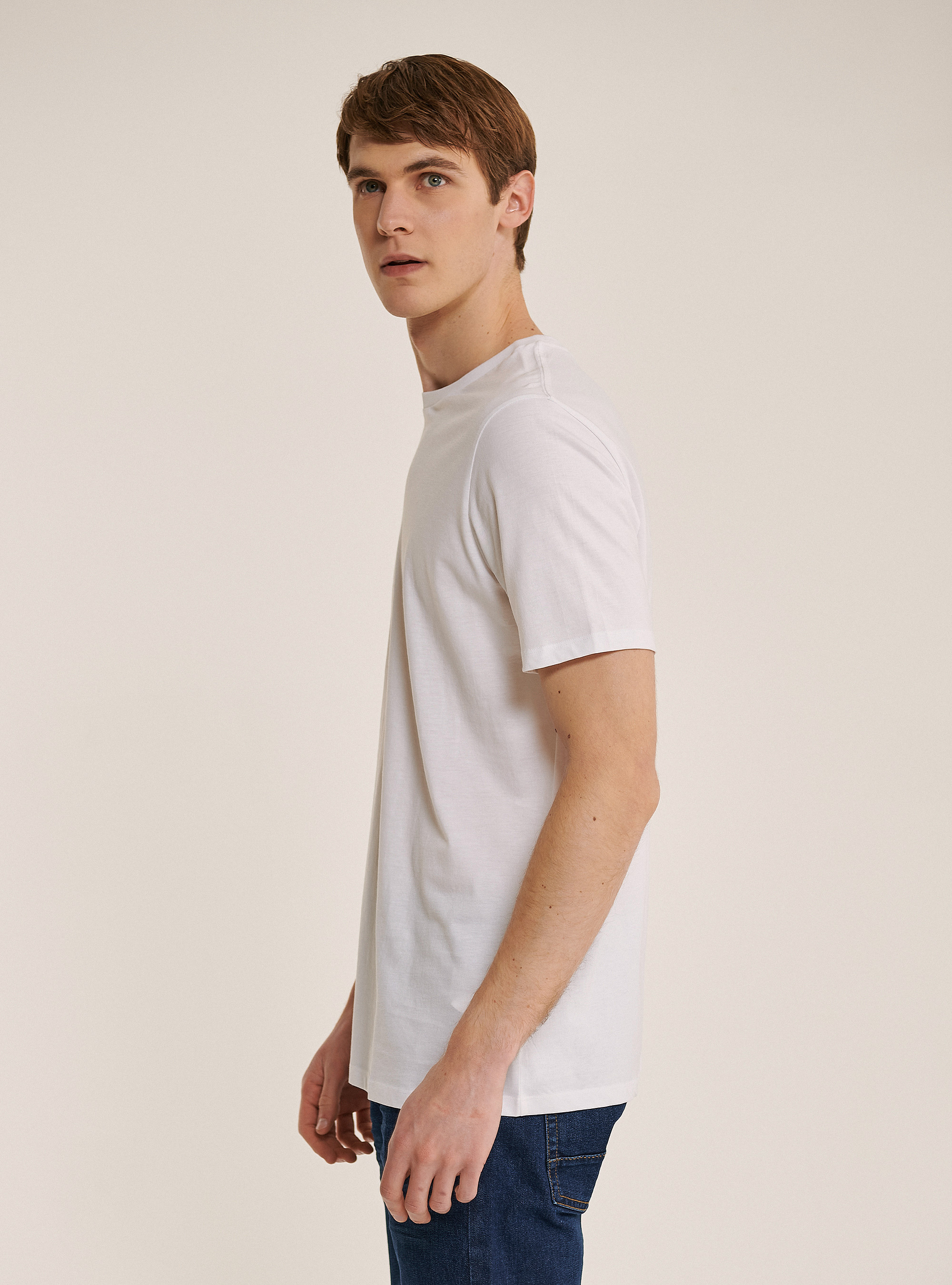 Superior Pima cotton T-shirt, WHITE