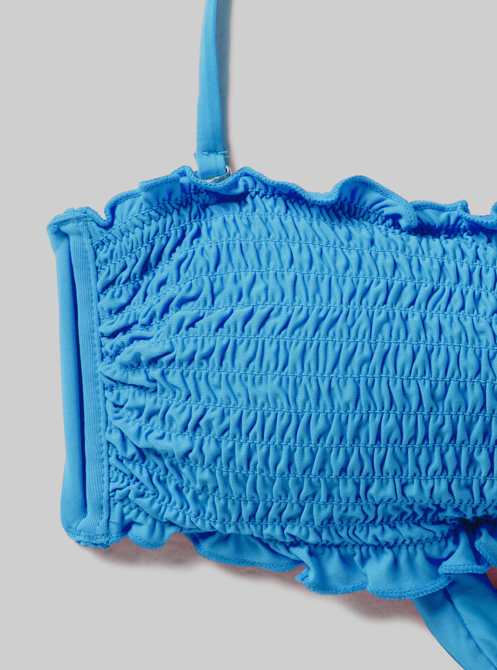 Textured bandeau bikini top, RY2 ROYALE MEDIUM