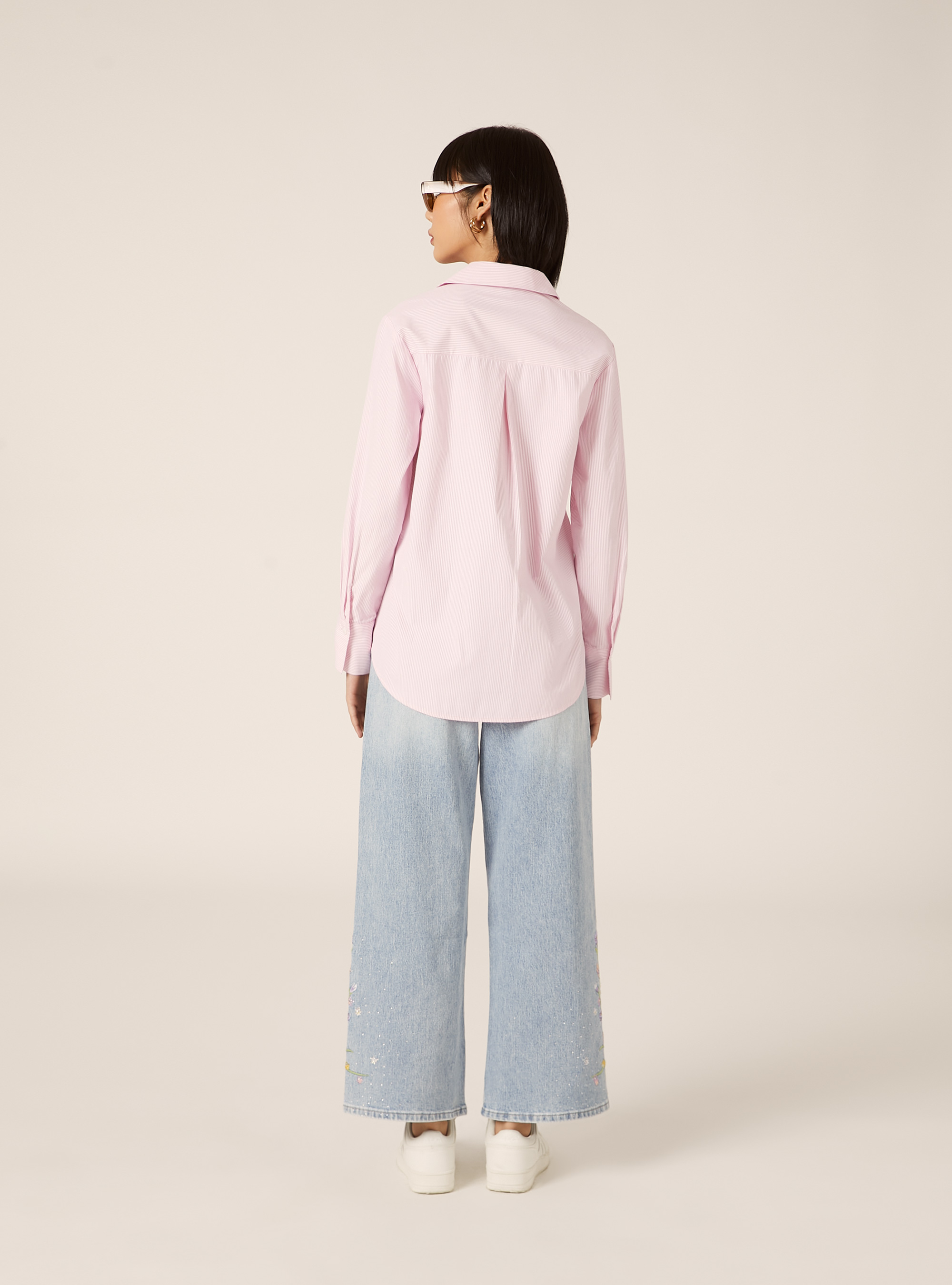 Striped poplin shirt, PK3 PINK LIGHT