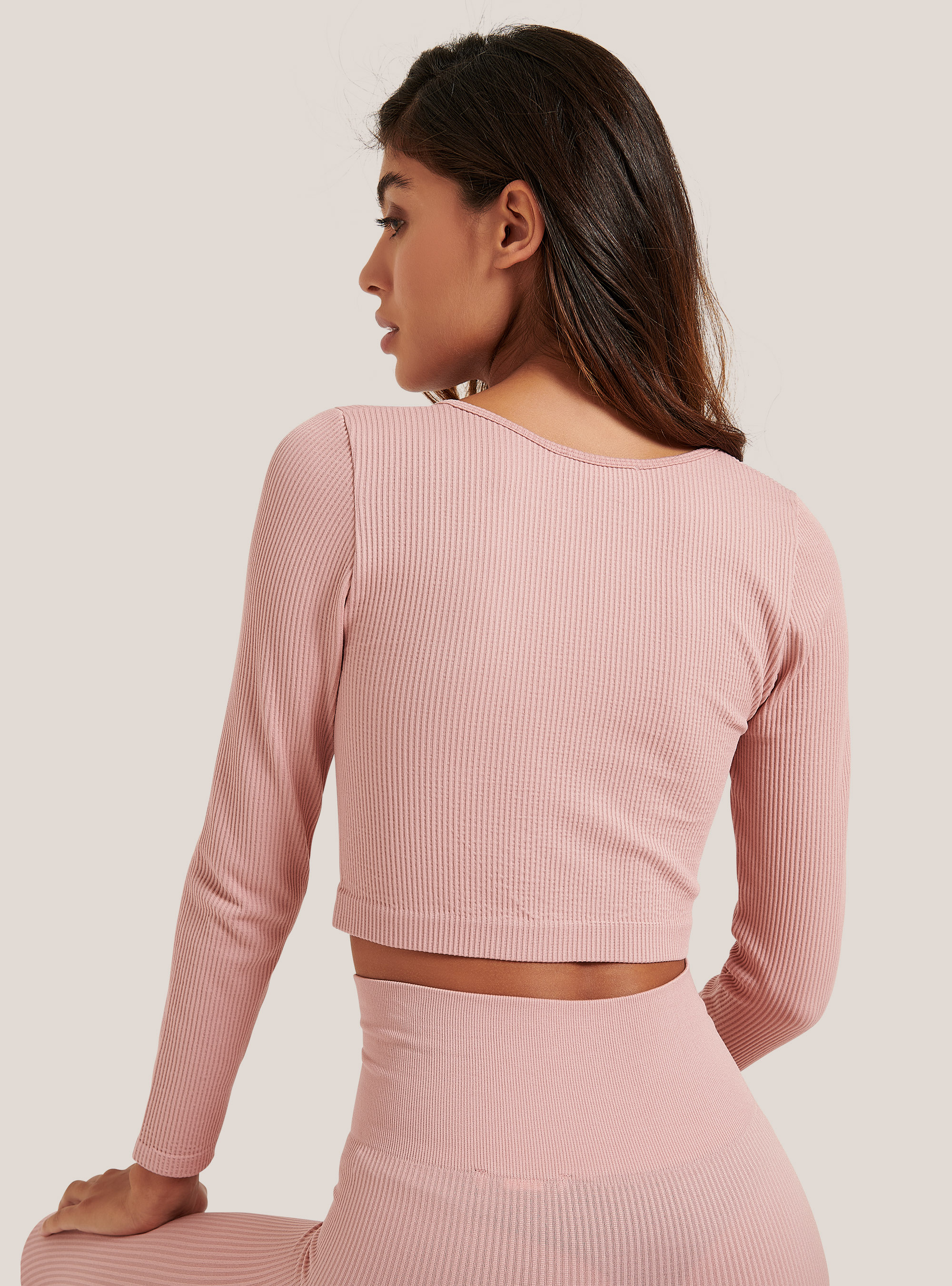 Top cropped seamless, C4458 PINK