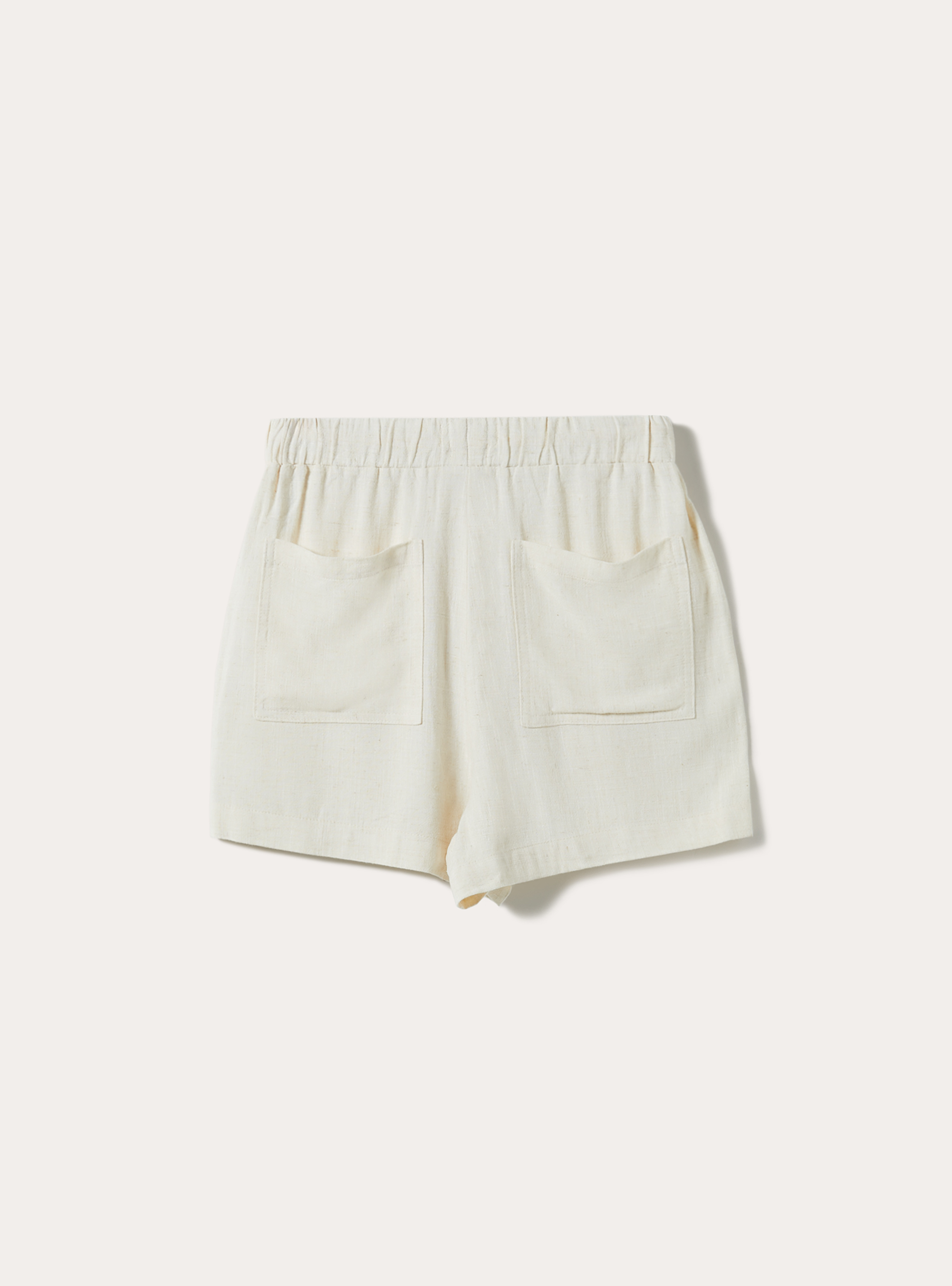 Linen-blend shorts, MBG3 BEIGE MEL LIGHT