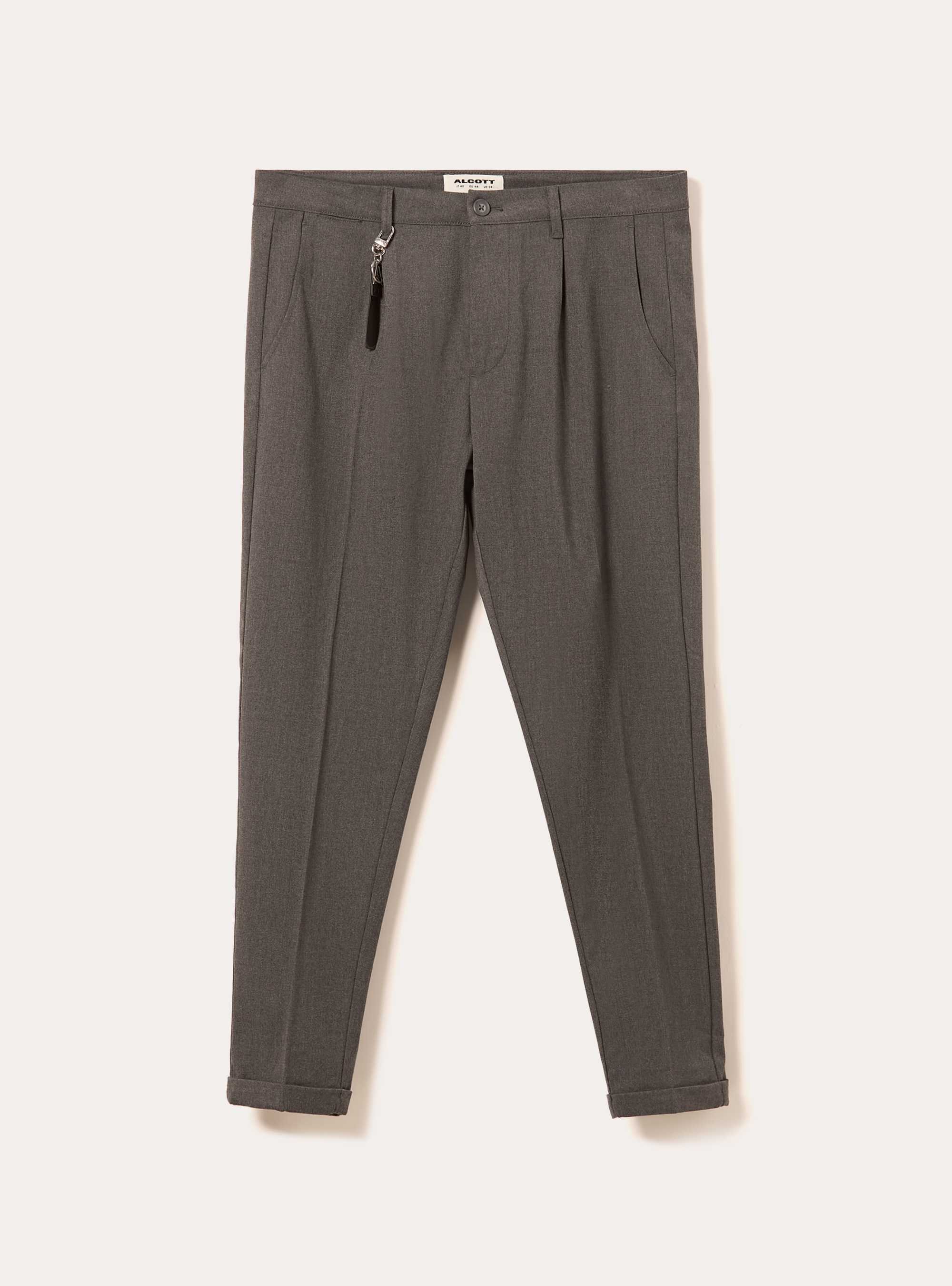 Pantalón clásico de corte ajustado, GY1 GREY DARK