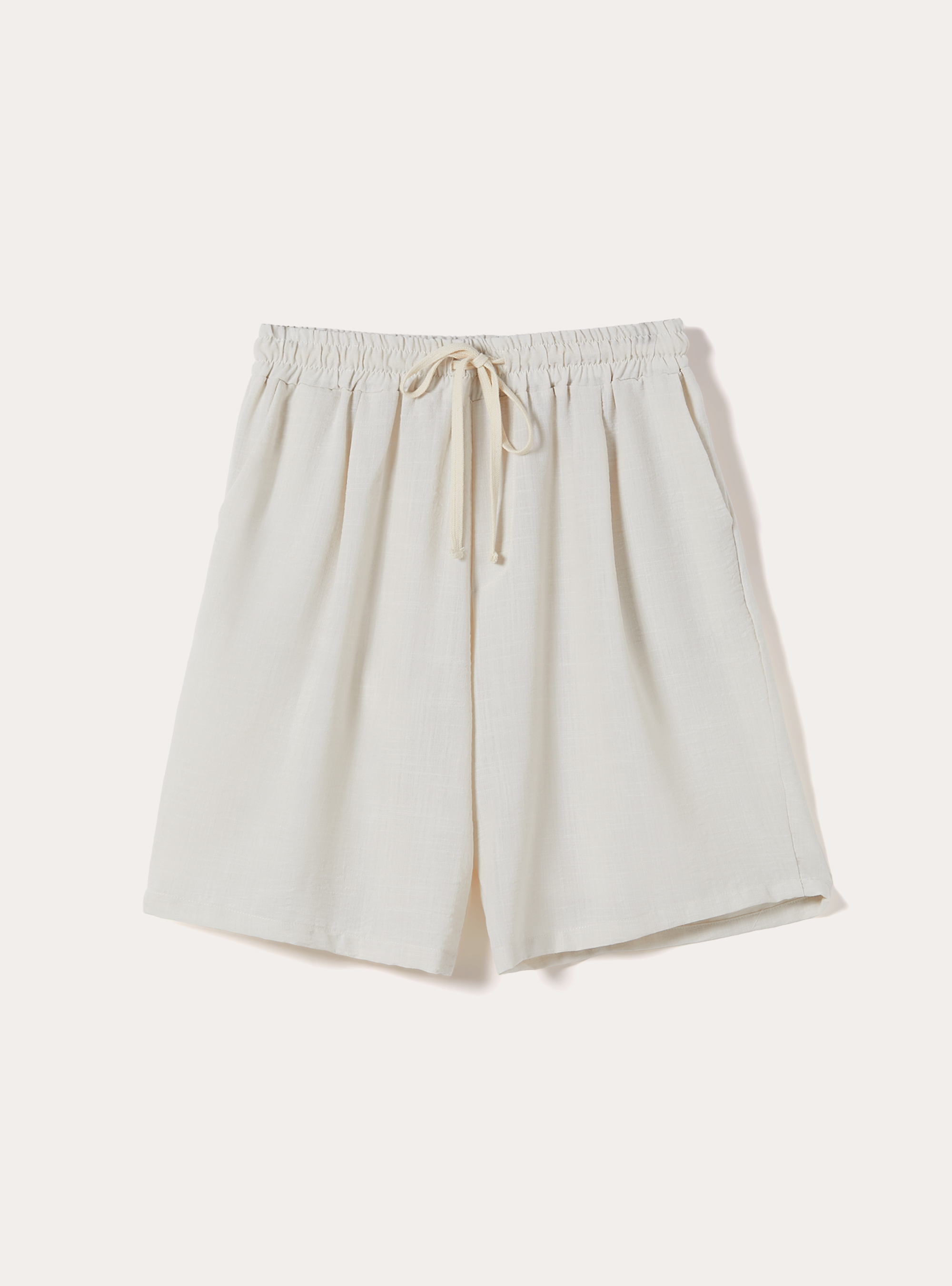Bermudas aus Flammgarn-Gewebe, WH1 OFF WHITE