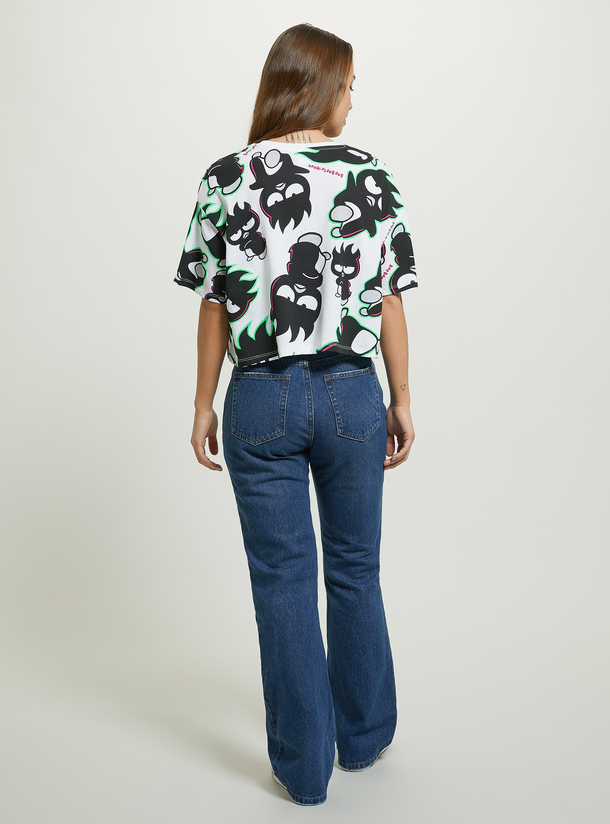 Badtz-Maru / Alcott cropped T-shirt, WH3 WHITE