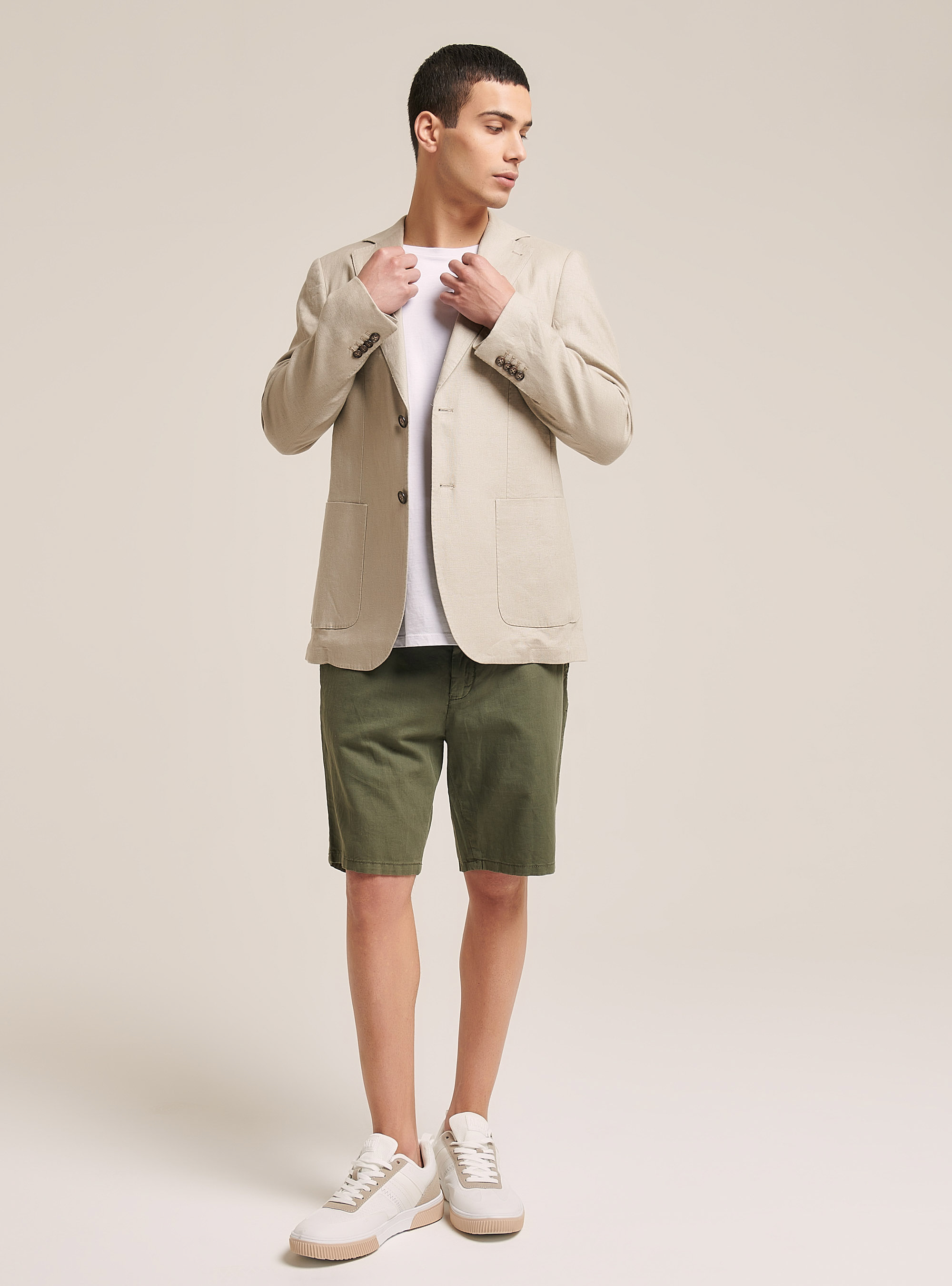 Linen Jacket, BEIGE