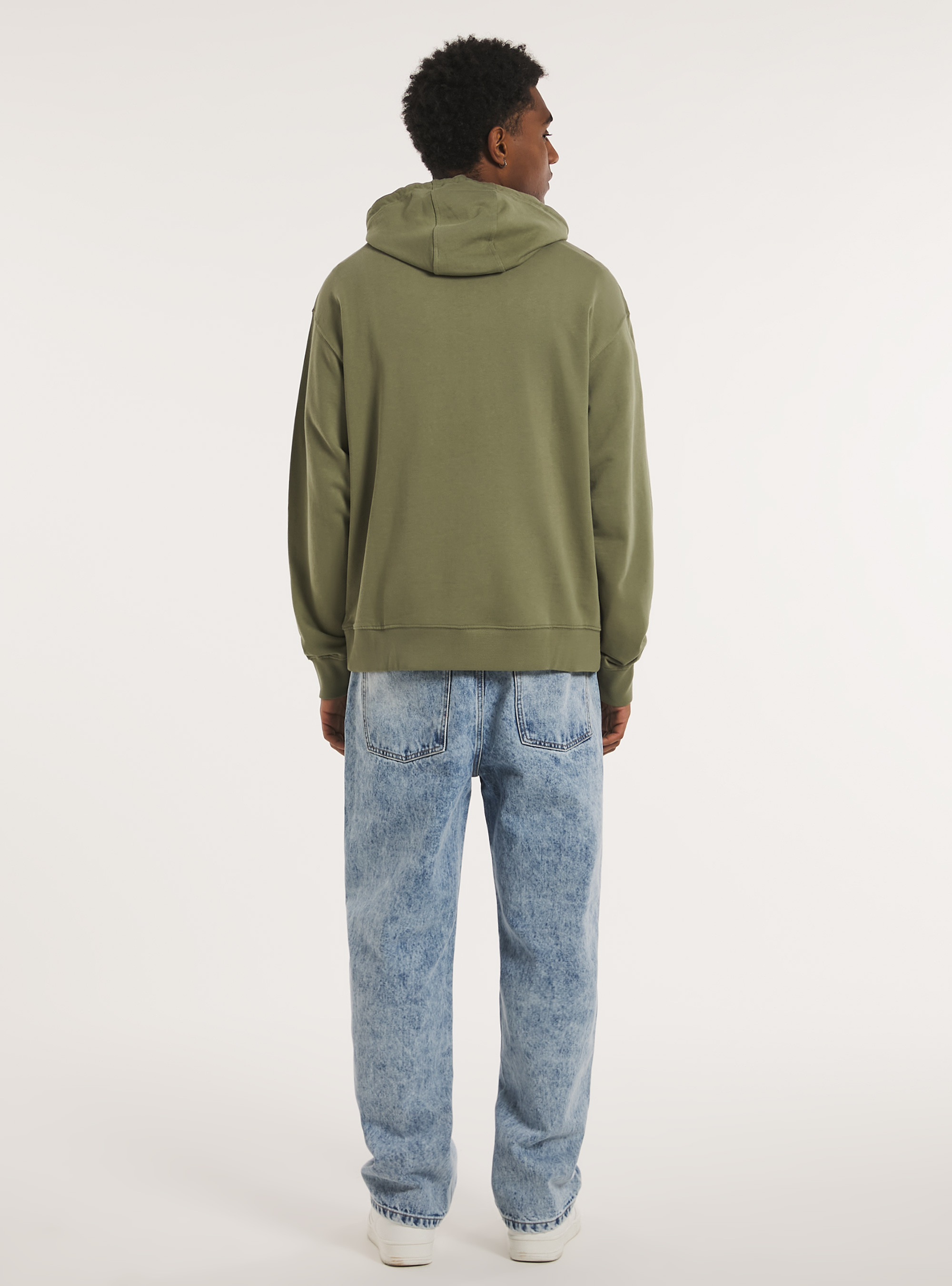 Sweatshirt with hood and pouch pocket, KY2 KAKY MEDIUM