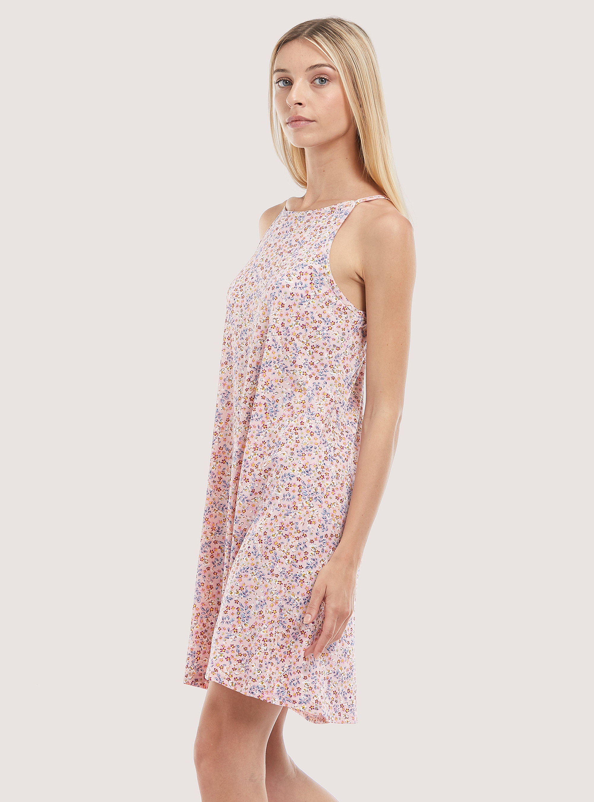 Sleeveless floral dress, FLOWER PINK